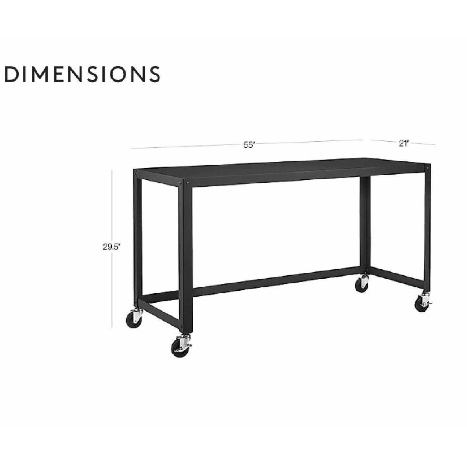 CB2 GoCart Rolling Console Table in Carbon AptDeco