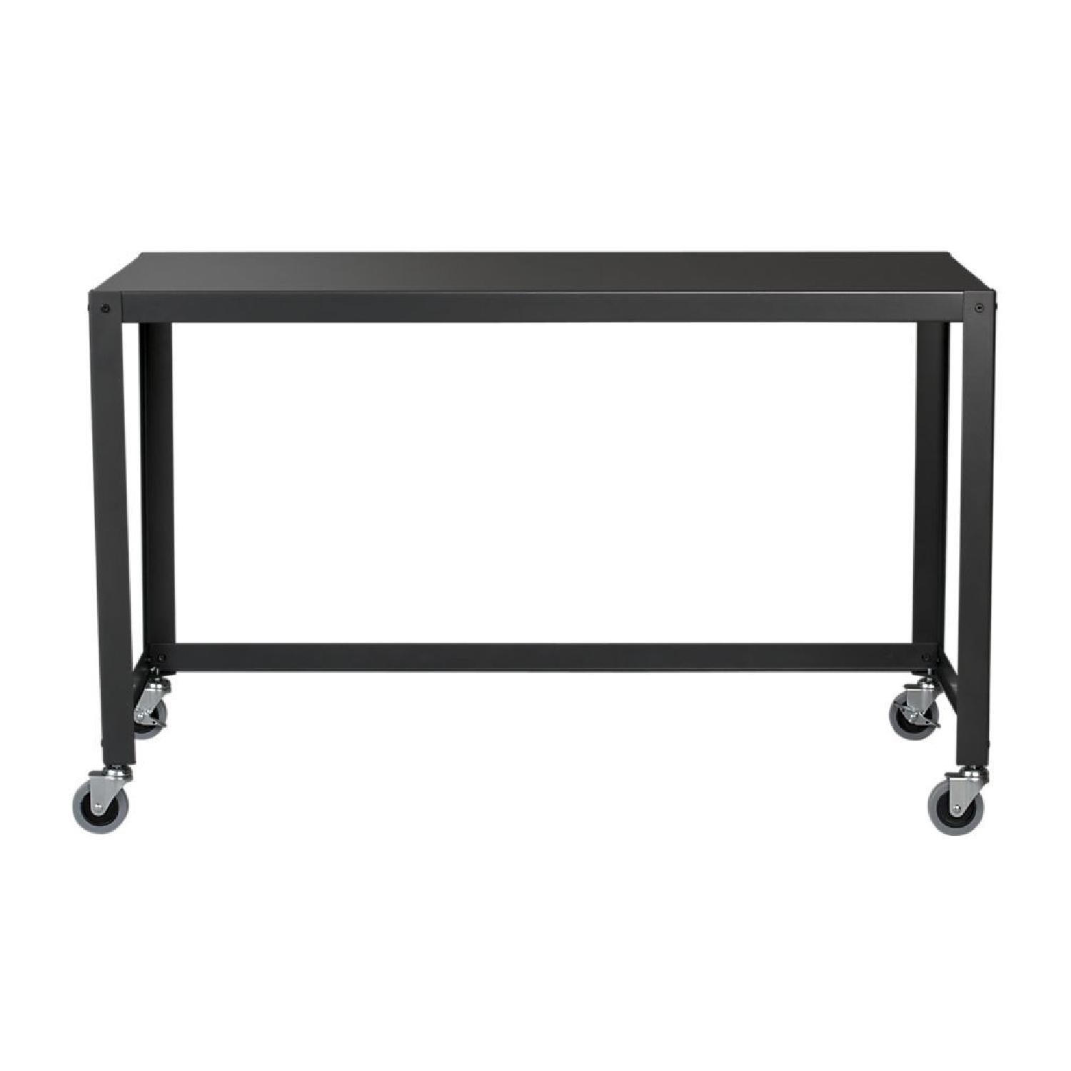 CB2 GoCart Rolling Console Table in Carbon AptDeco