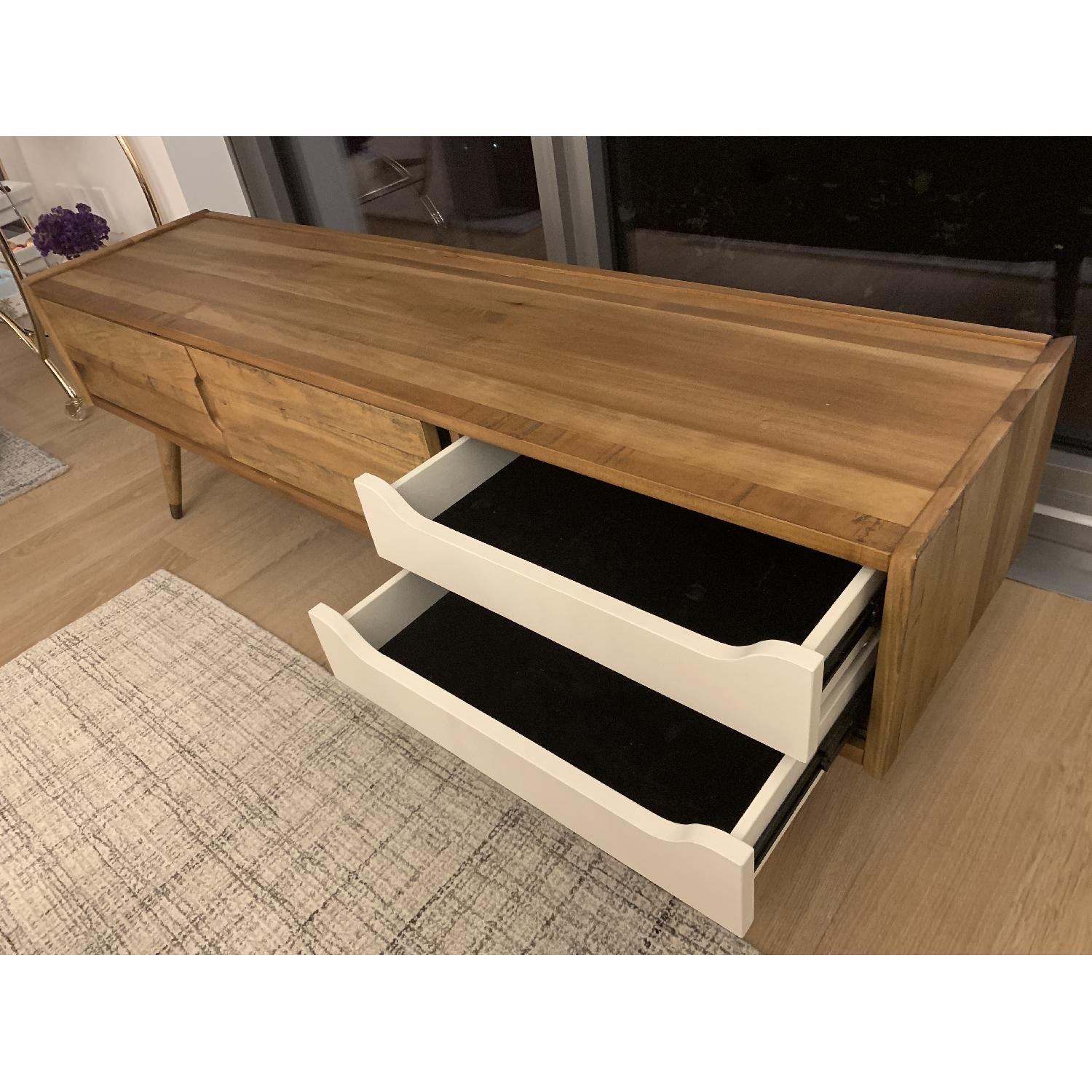 Mid Century Modern Solid Wood TV Unit - image-2