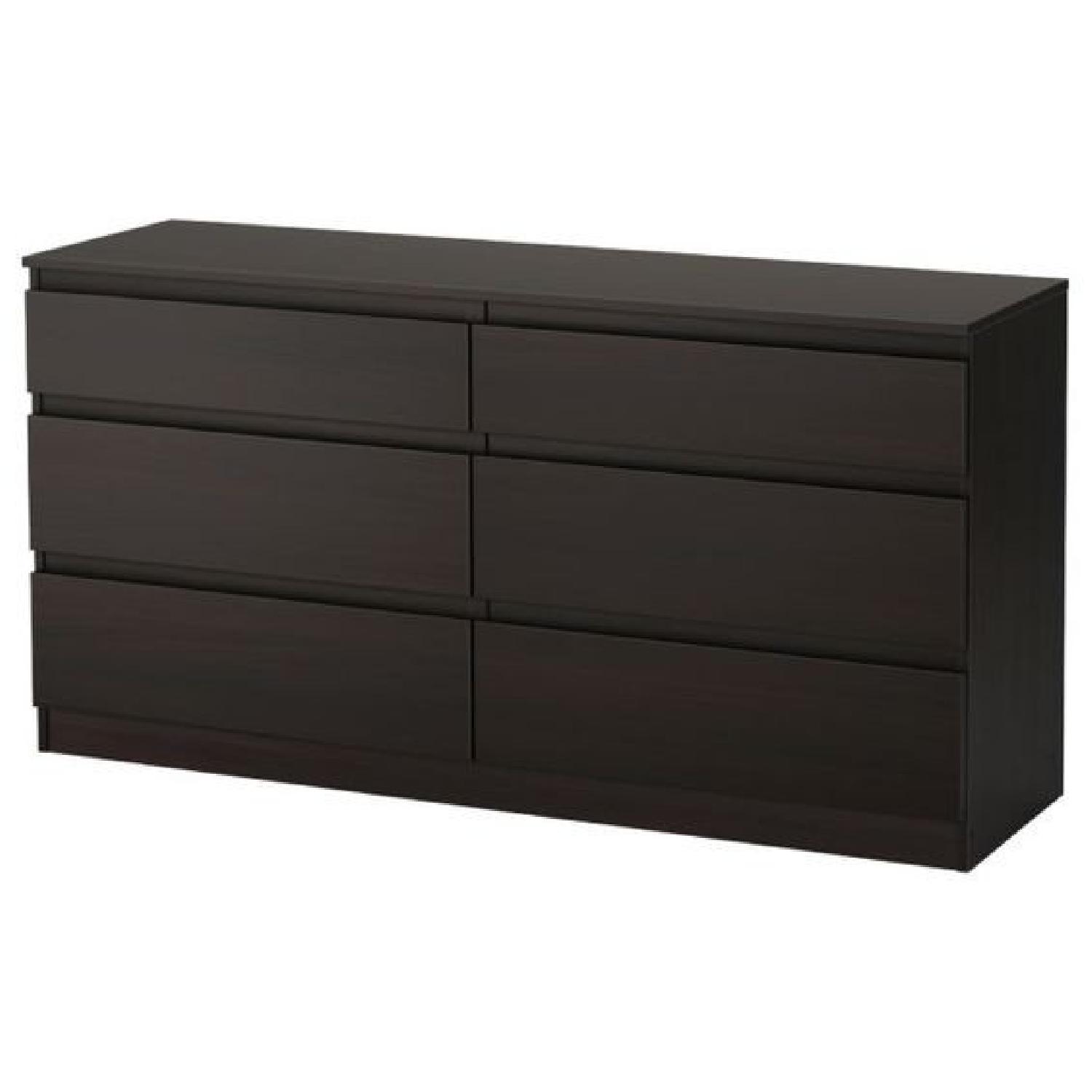 Ikea Kullen Black 6-Drawer Dresser - image-0