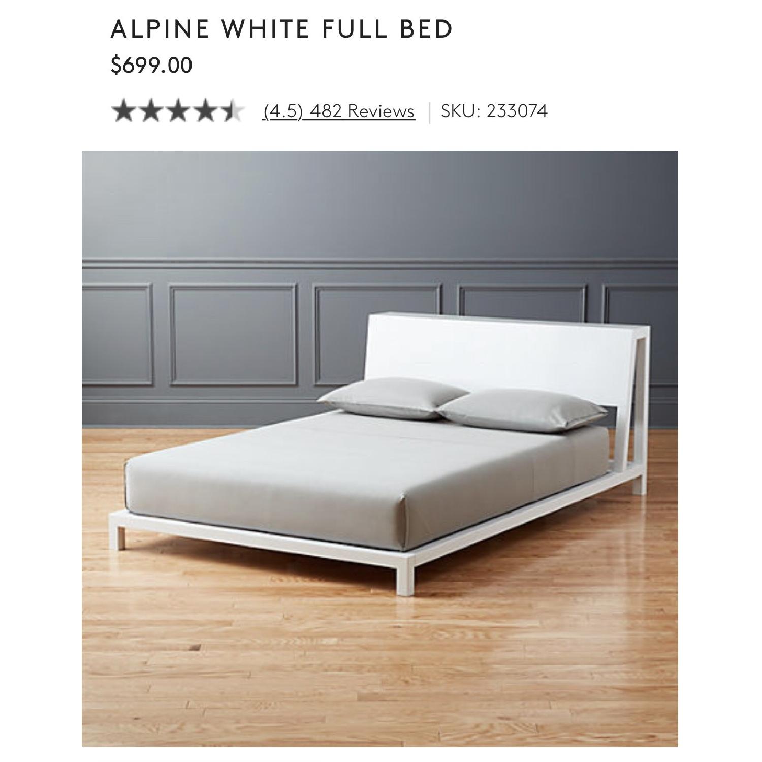 CB2 Alpine White Full Bed AptDeco