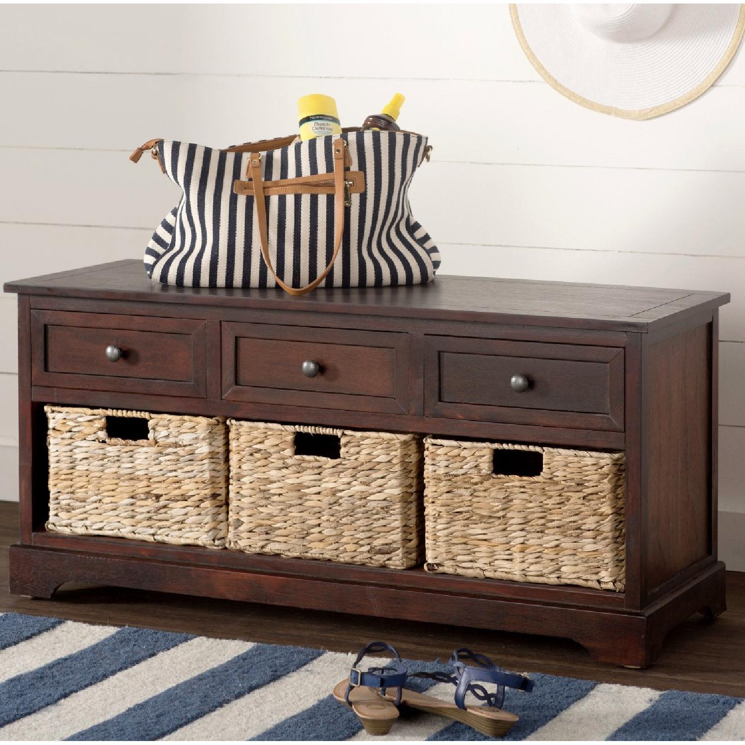 Beachcrest Home Wood Storage Bench - image-3