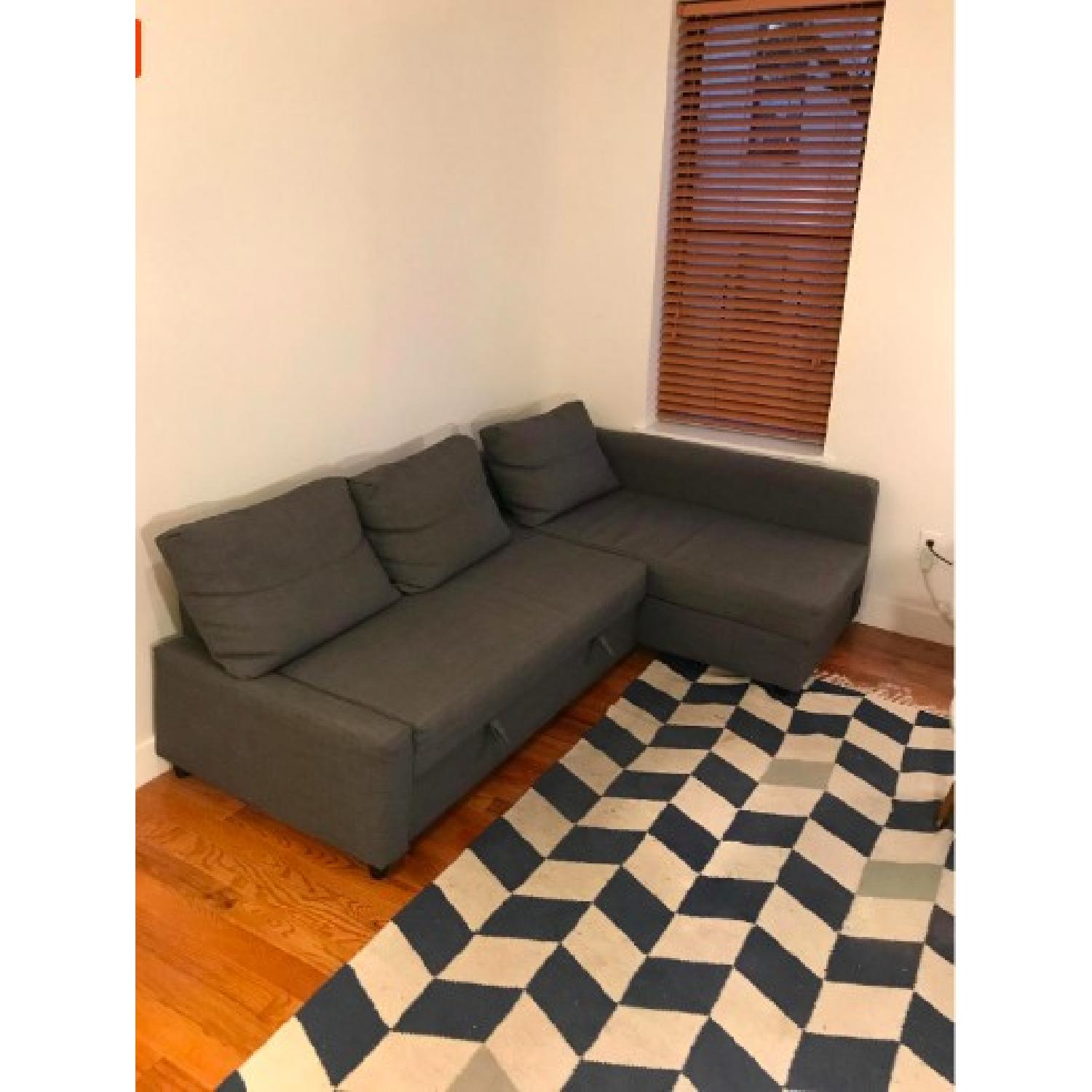 Ikea Friheten 3 Seat Sleeper Sectional Sofa w/ Storage - image-1