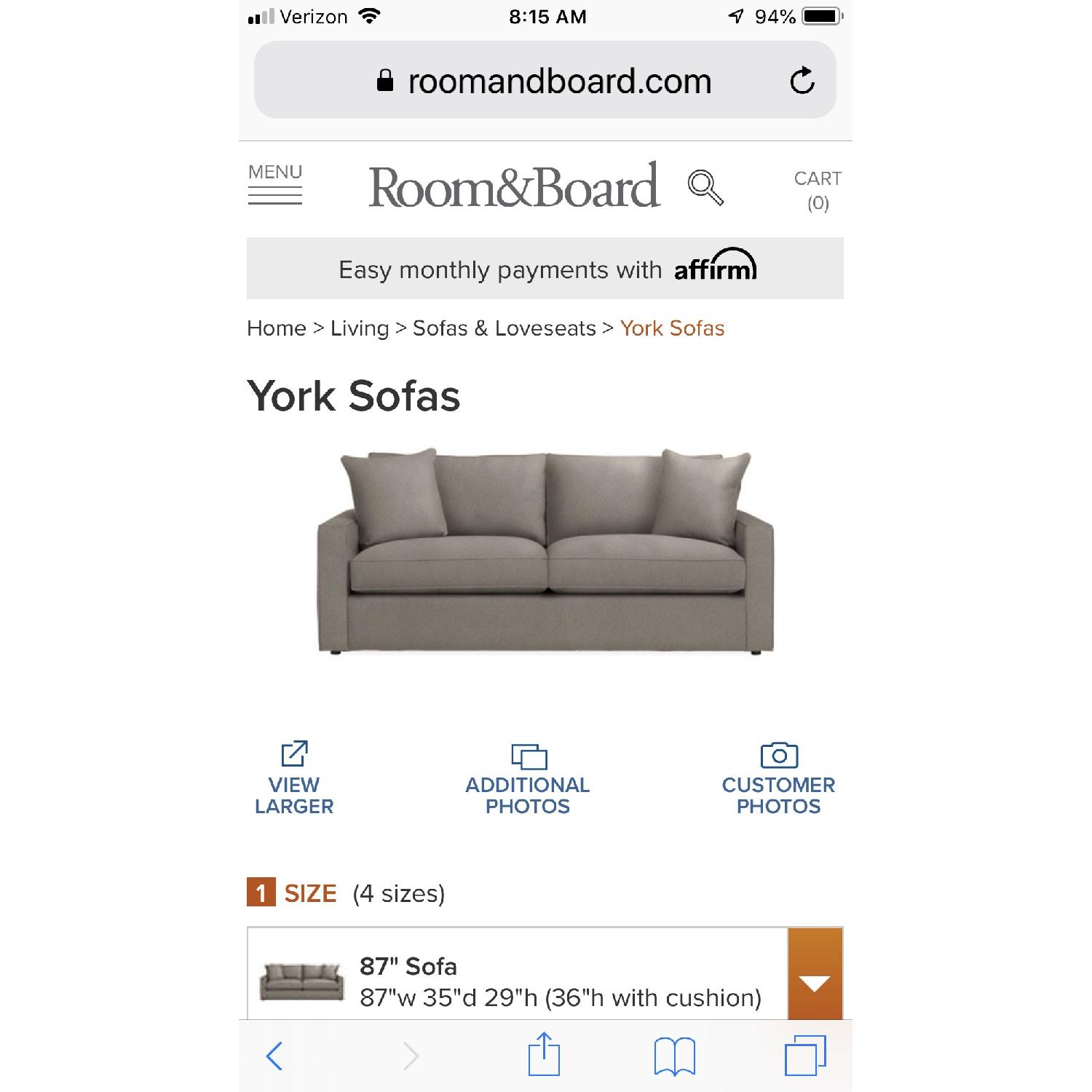 Room & Board York Sofa & Ottoman - image-2