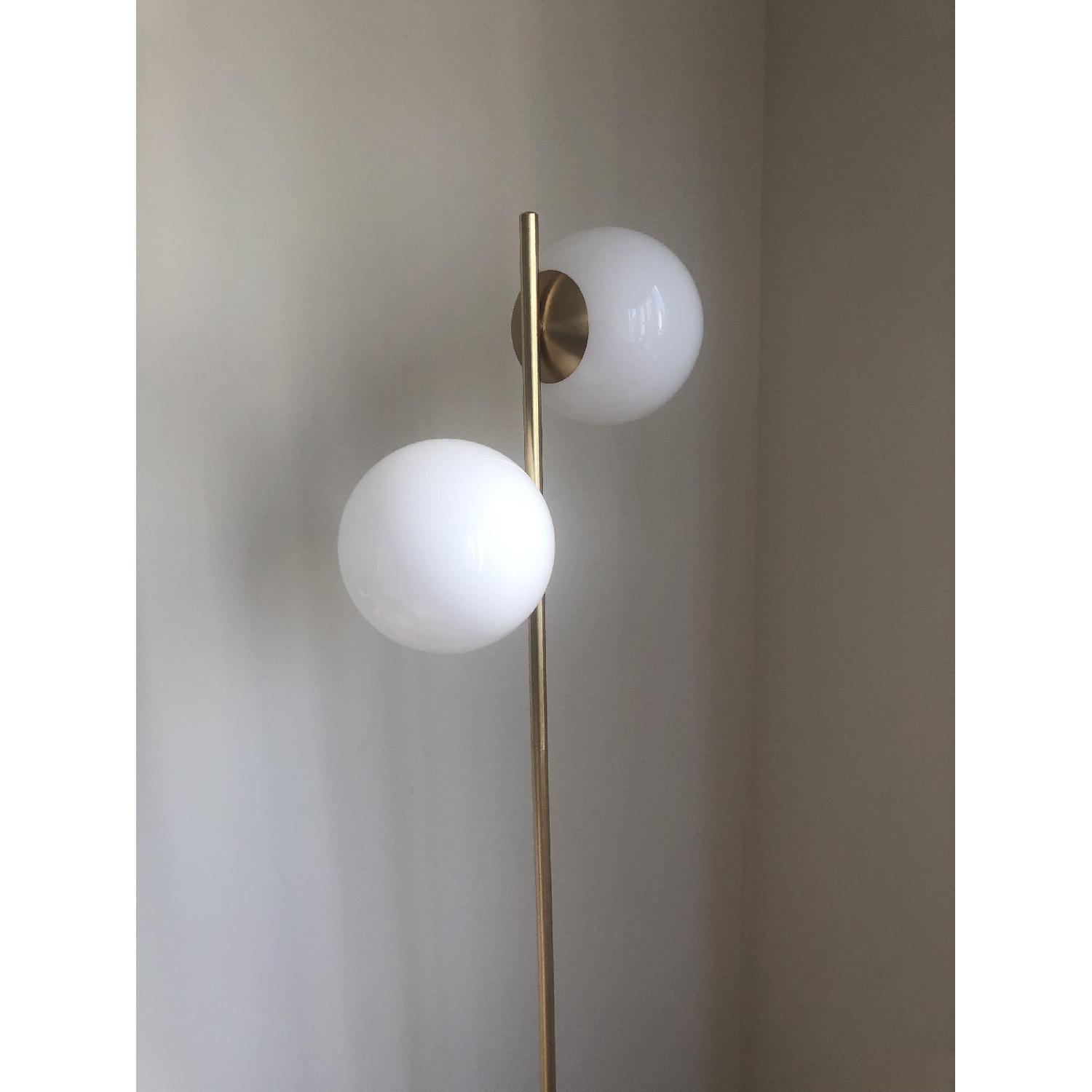 West Elm Brass/Marble Floor Lamp - image-3