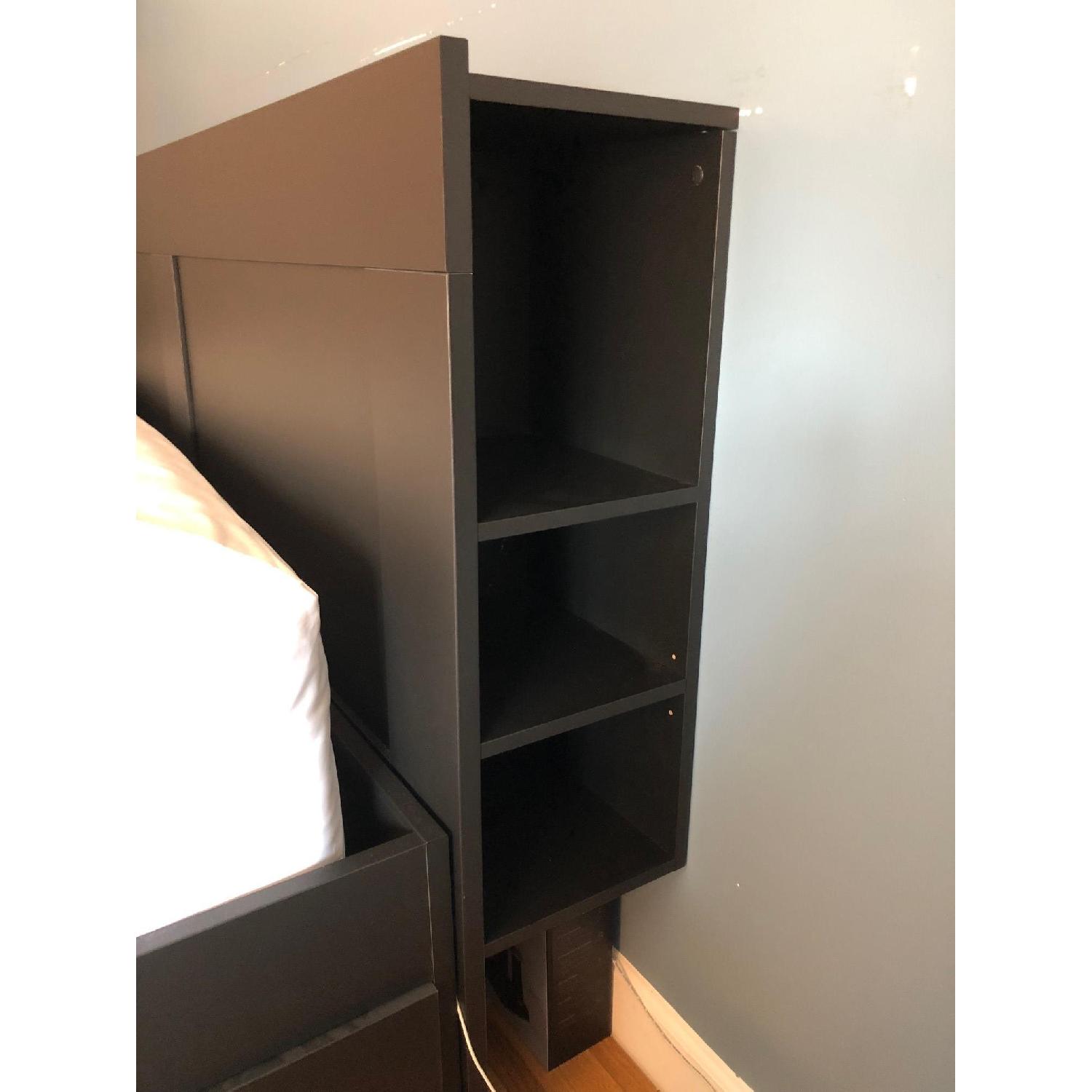 Ikea Brimnes King Storage Bed Frame w/ Storage Headboard - image-3