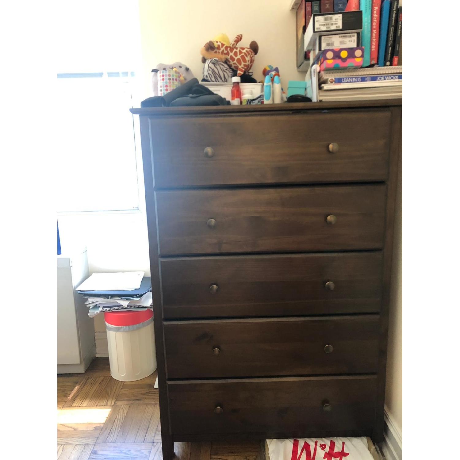 Grain Wood Furniture Shaker 5 Dresser Chest AptDeco