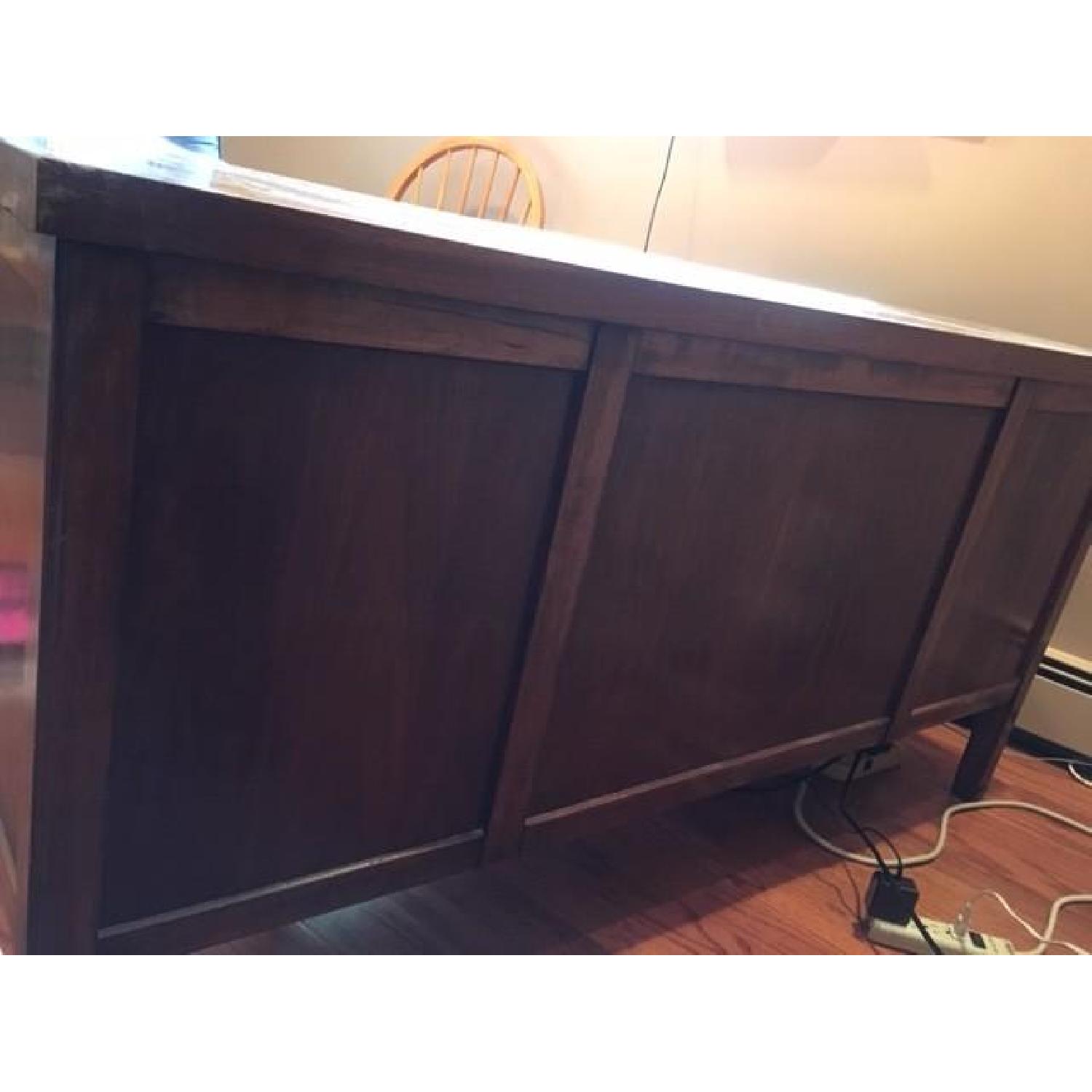 Vintage Solid Oak 6-Drawer Principal's Desk - image-3