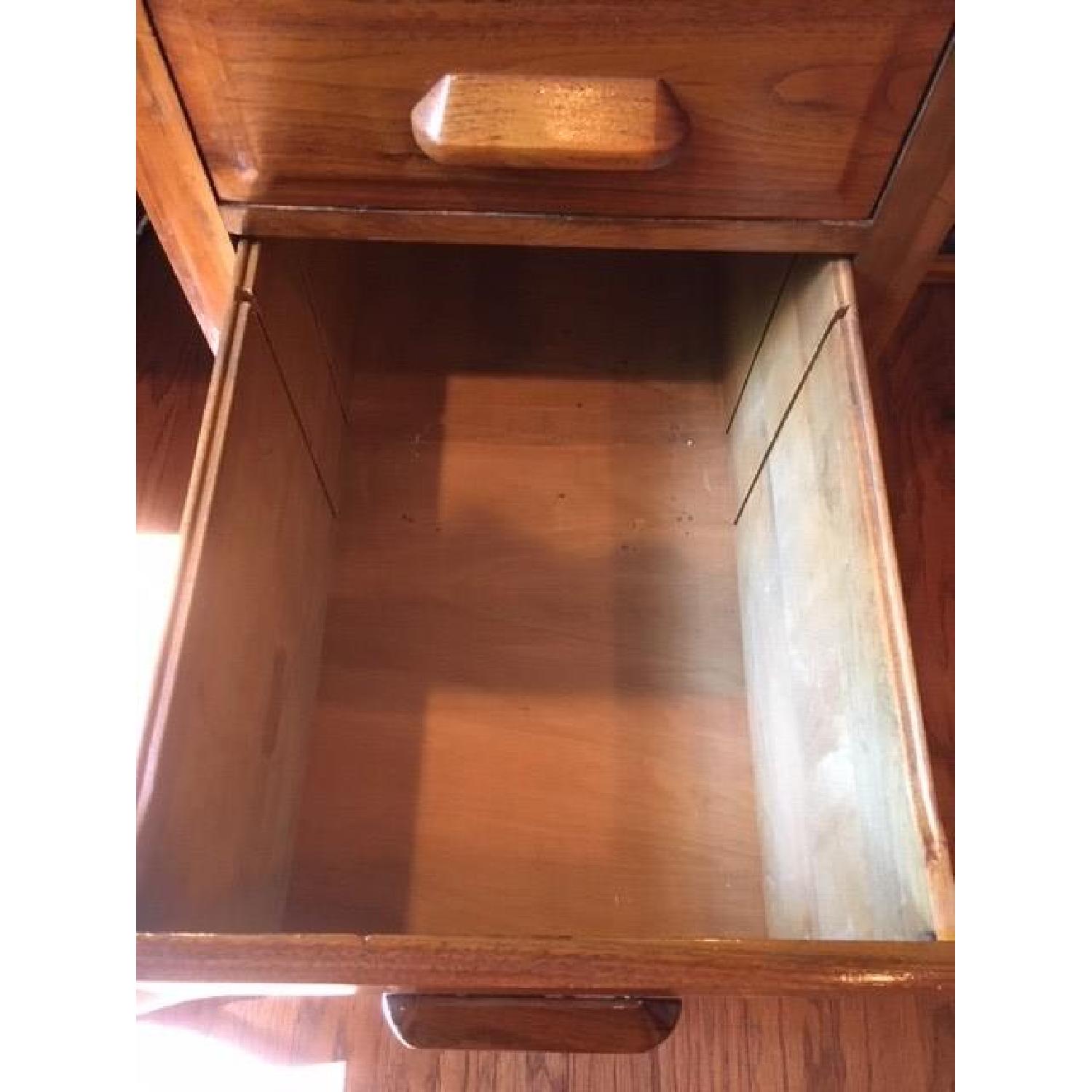 Vintage Solid Oak 6-Drawer Principal's Desk - image-7