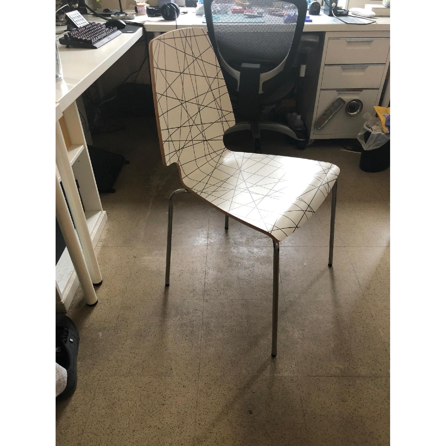 Ikea Vilmar Wood Laminate & Metal Chairs AptDeco