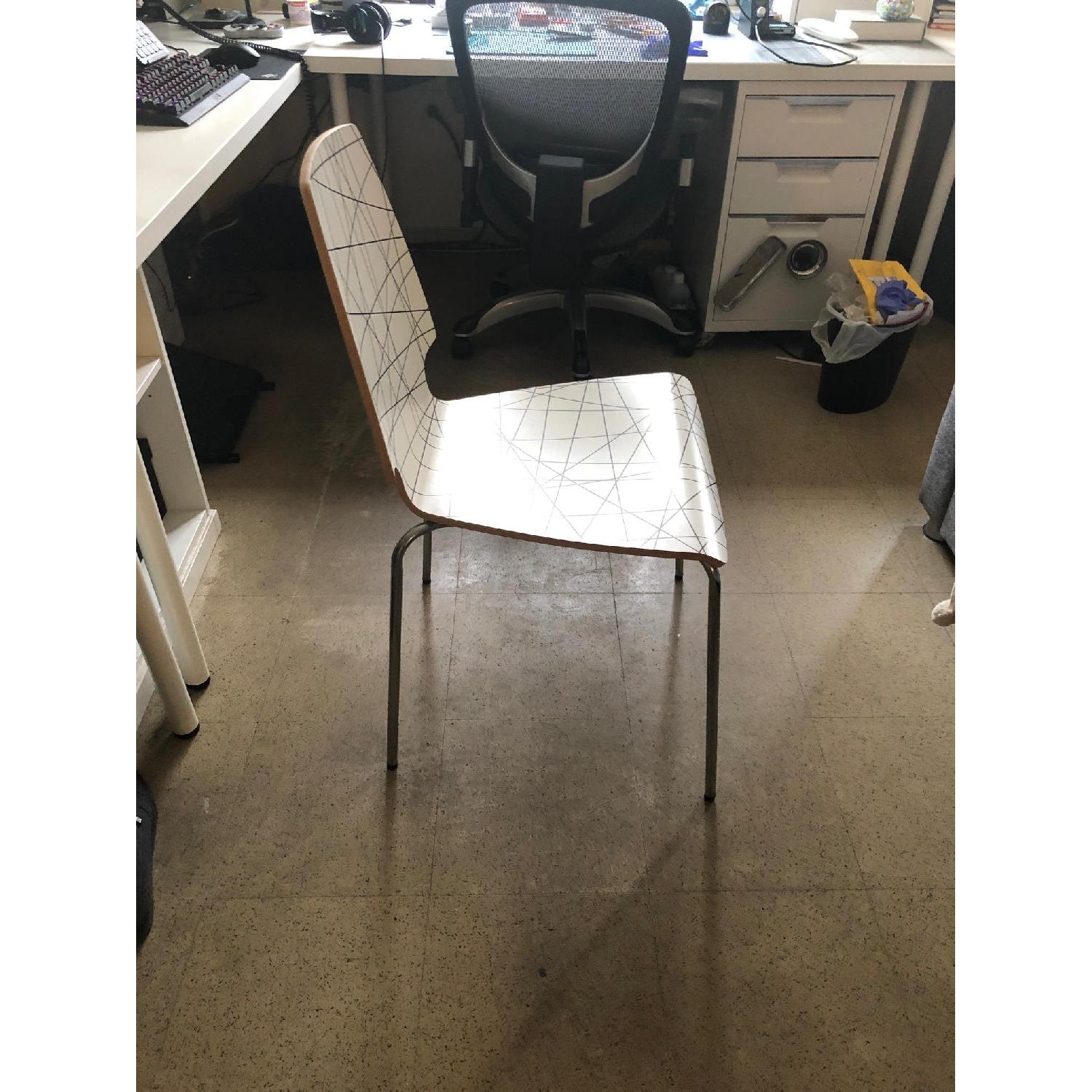 Ikea Vilmar Wood Laminate & Metal Chairs AptDeco