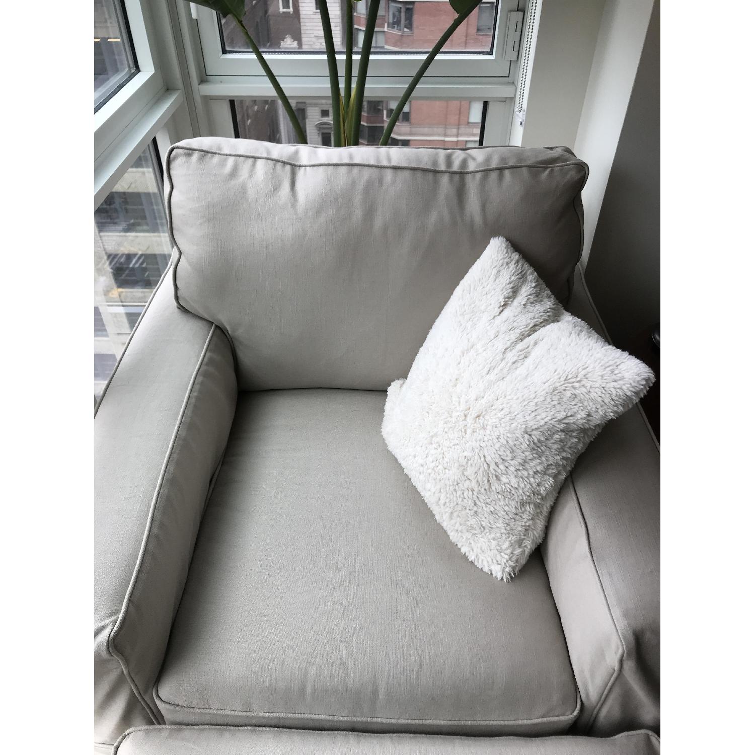 Pottery Barn PB Comfort Square Grand Arm Chair & Ottoman - image-3