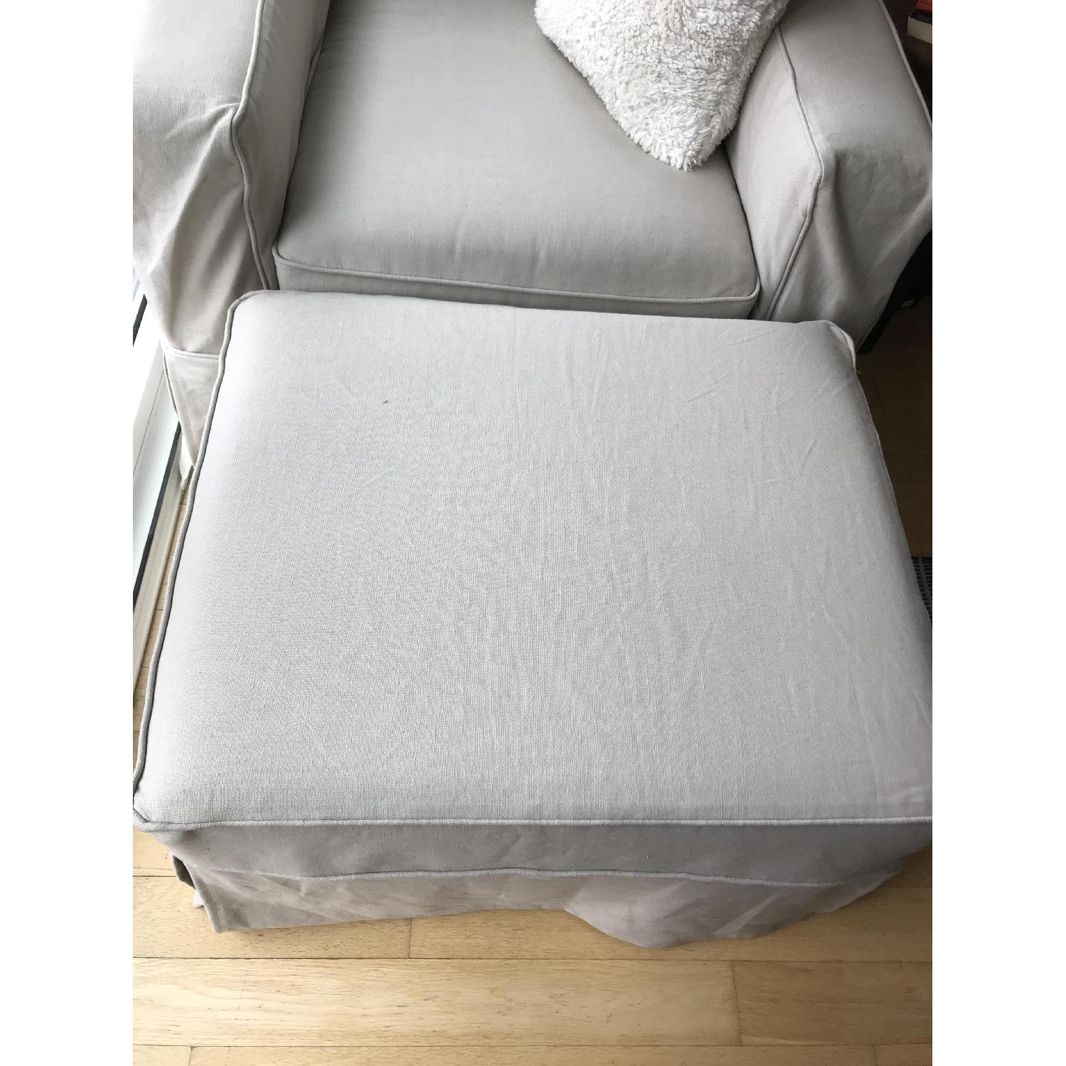 Pottery Barn PB Comfort Square Grand Arm Chair & Ottoman - image-5