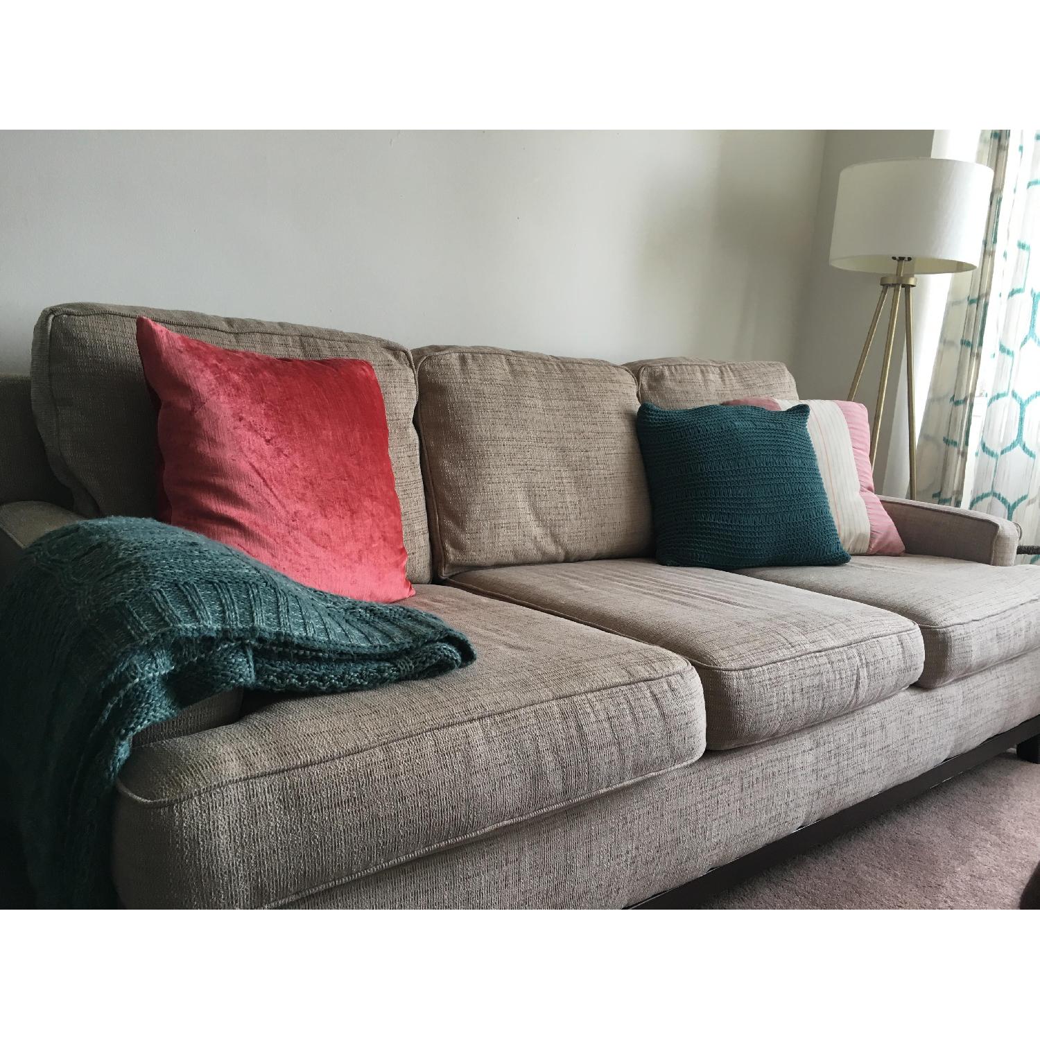 Jennifer Convertibles Beige 3Seater Sofa AptDeco