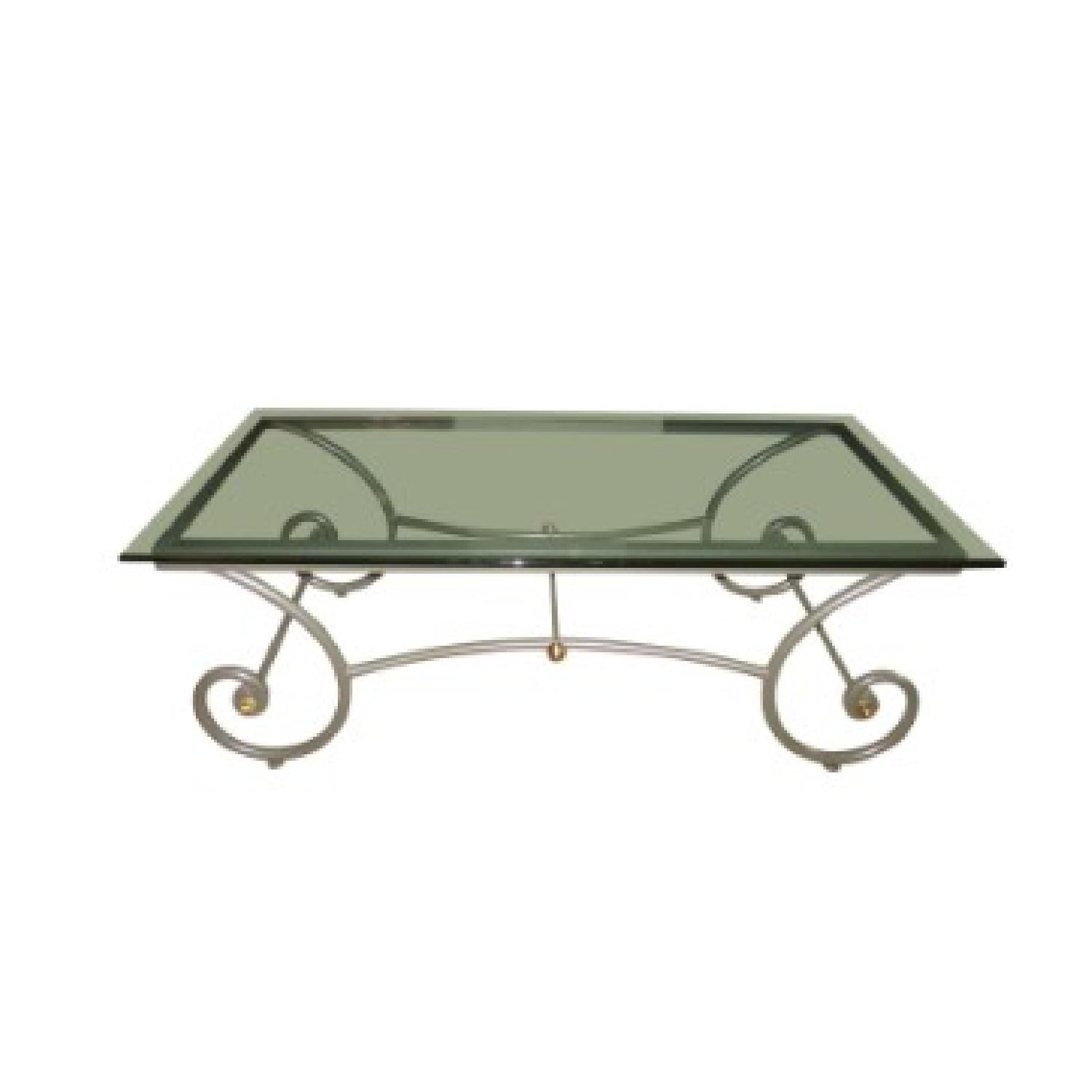 Charleston Forge Glass/Metal Coffee Table AptDeco