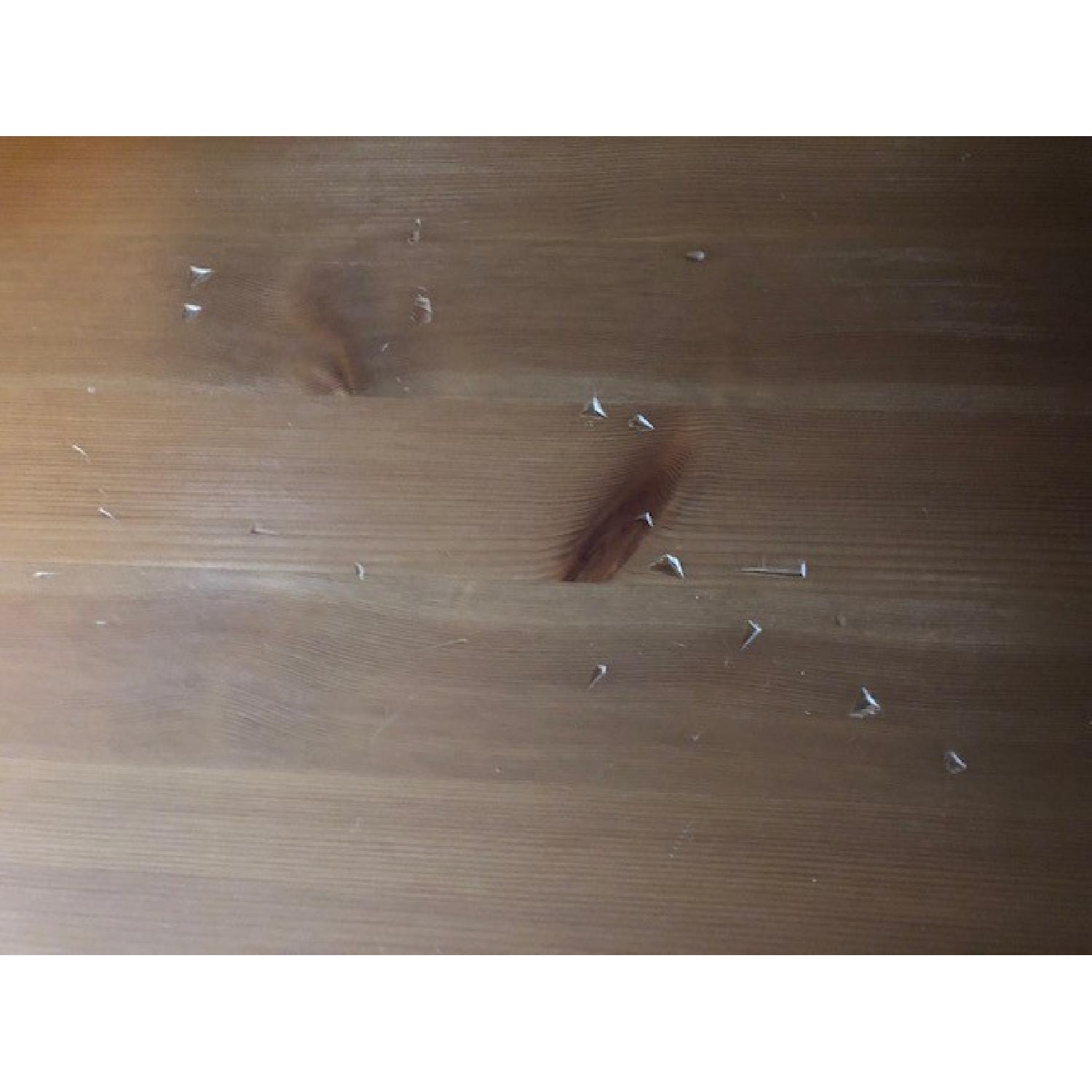 Ikea Leksvik Antique Stained Solid Pine Desk - image-9