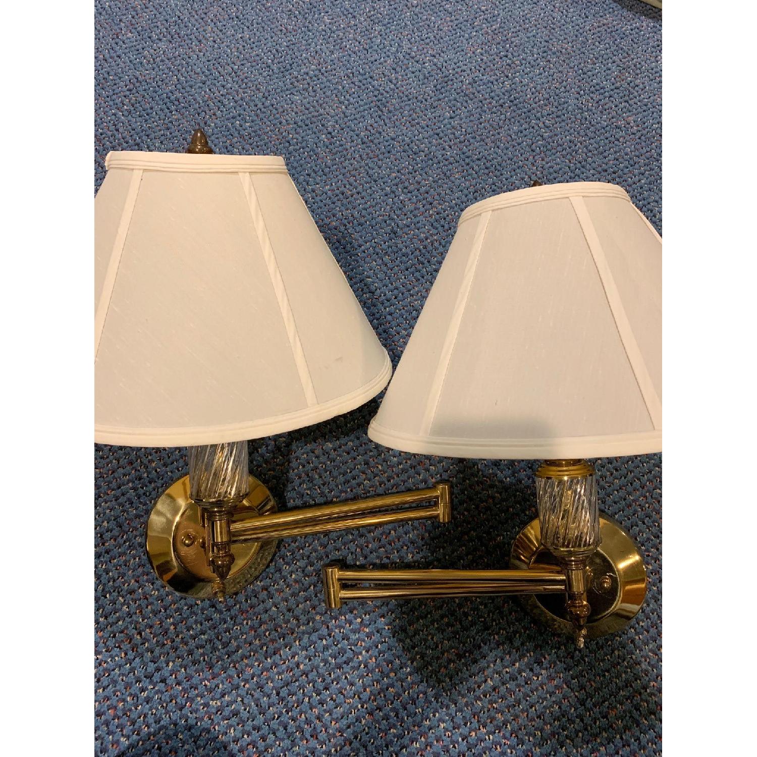 Brass Swing Arm Wall Lamps - image-4