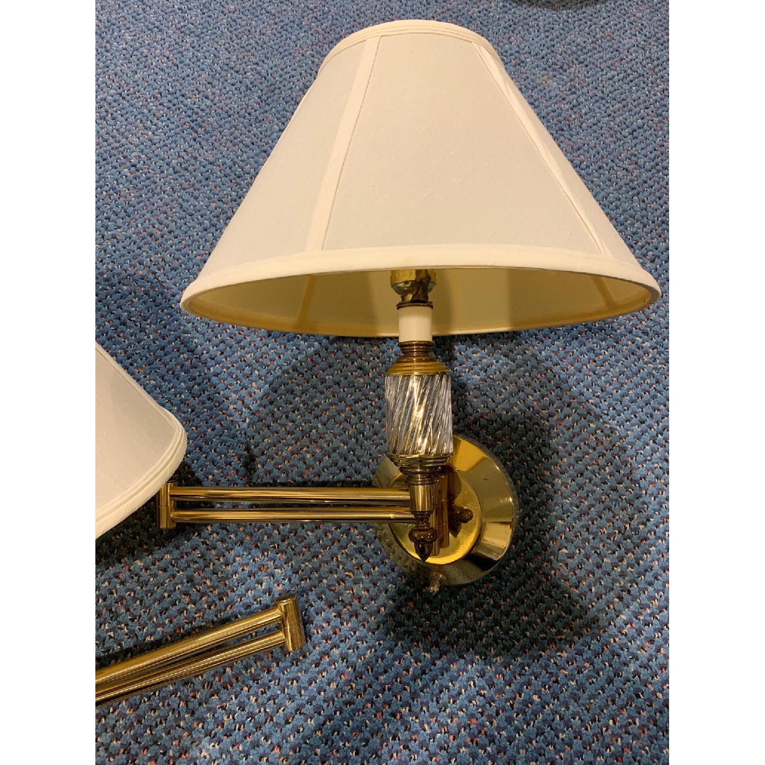 Brass Swing Arm Wall Lamps - image-6