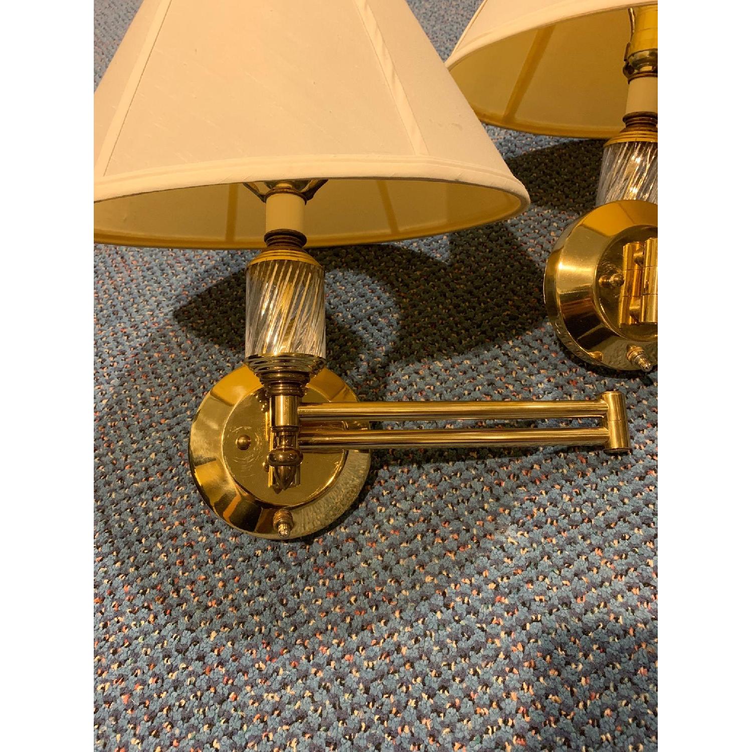 Brass Swing Arm Wall Lamps - image-7