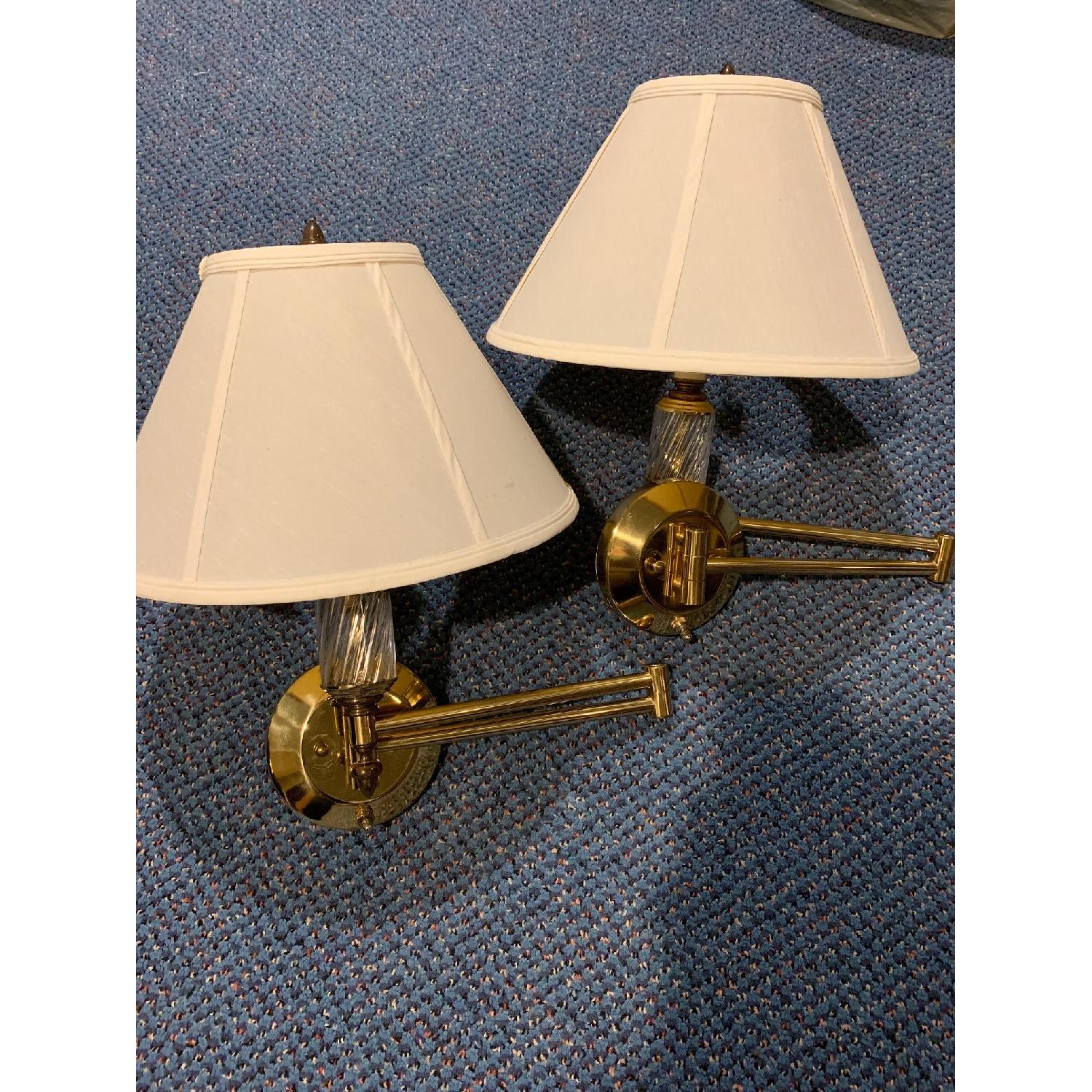 Brass Swing Arm Wall Lamps - image-8
