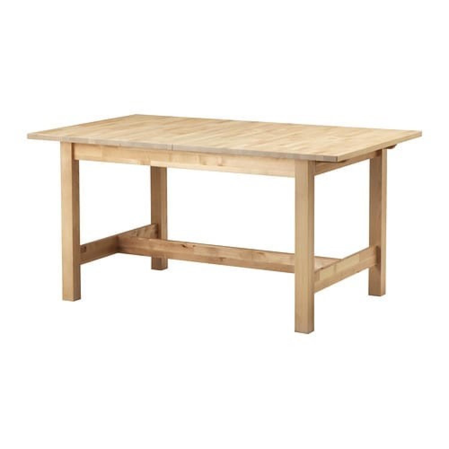 Ikea Expandable Birch Dining Table - image-1