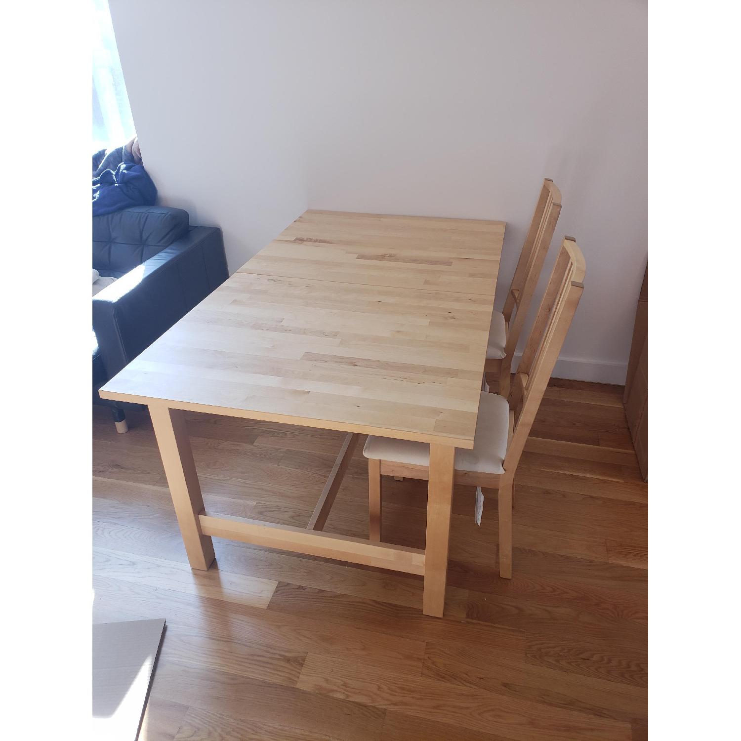 Ikea Expandable Birch Dining Table - image-3