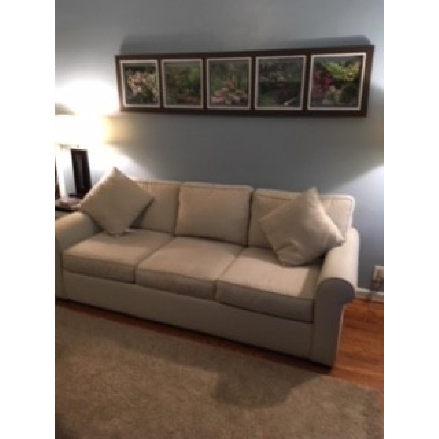 Macy's Astra Sofa in Oatmeal Fabric - image-1