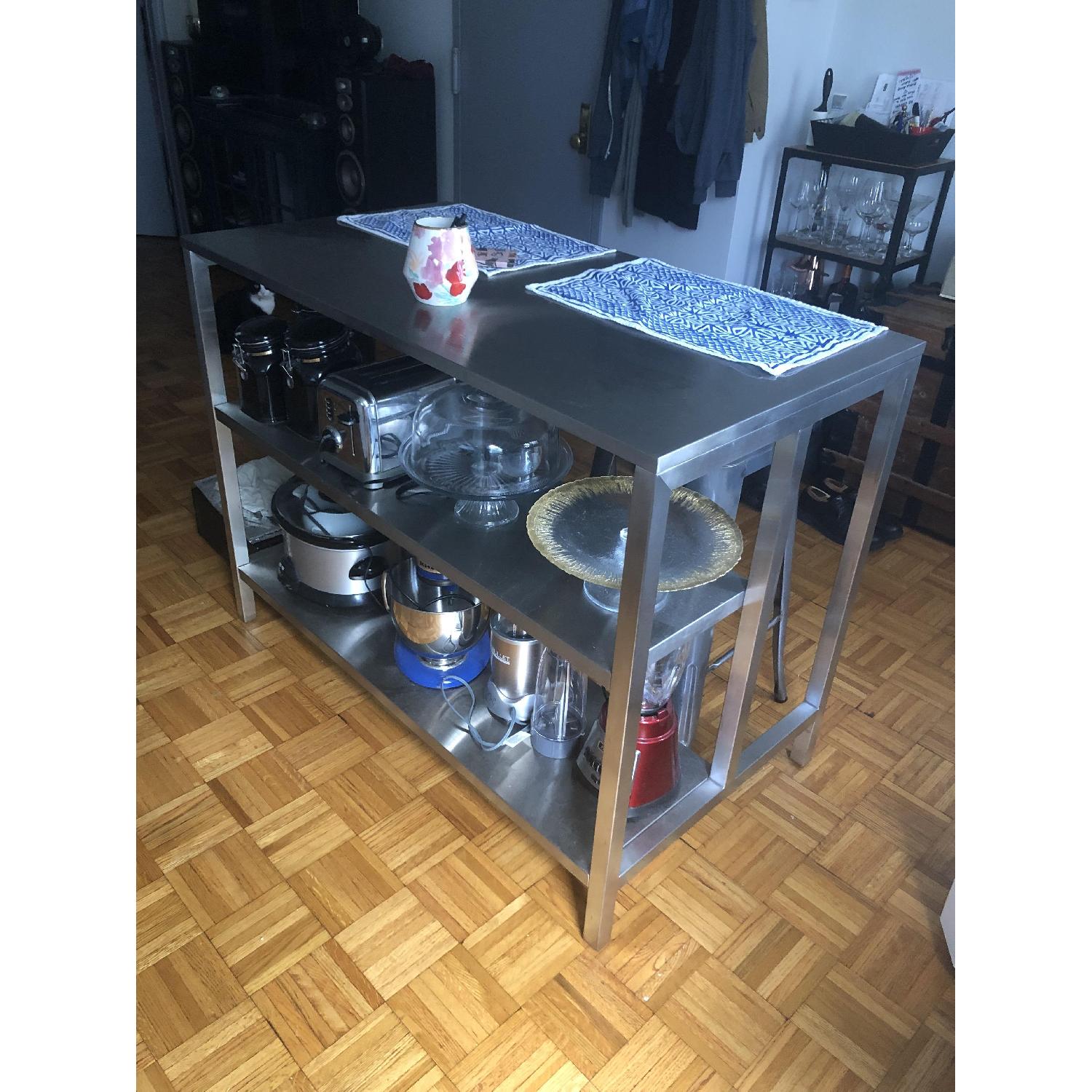 CB2 Stainless Steel Kitchen Island - image-1