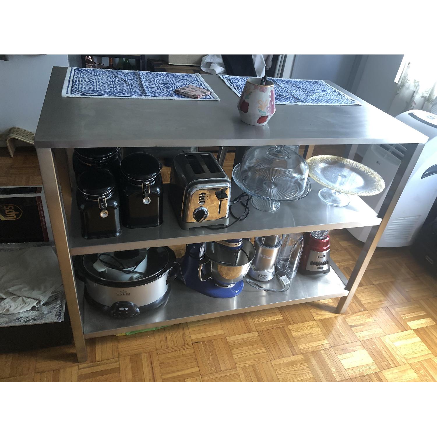 CB2 Stainless Steel Kitchen Island - image-3