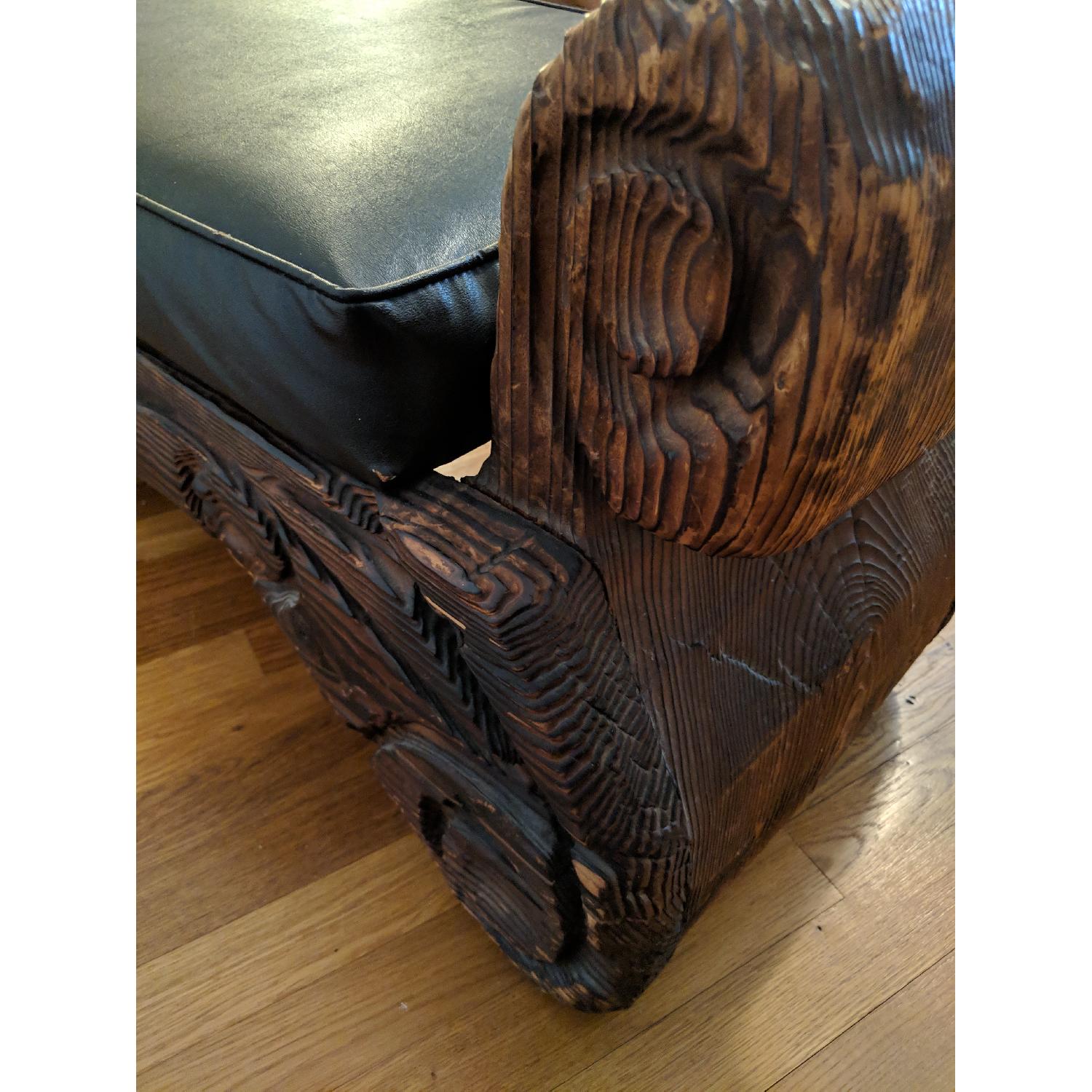 1970's Vintage Witco Tiki Style Cypress Window Bench - image-2