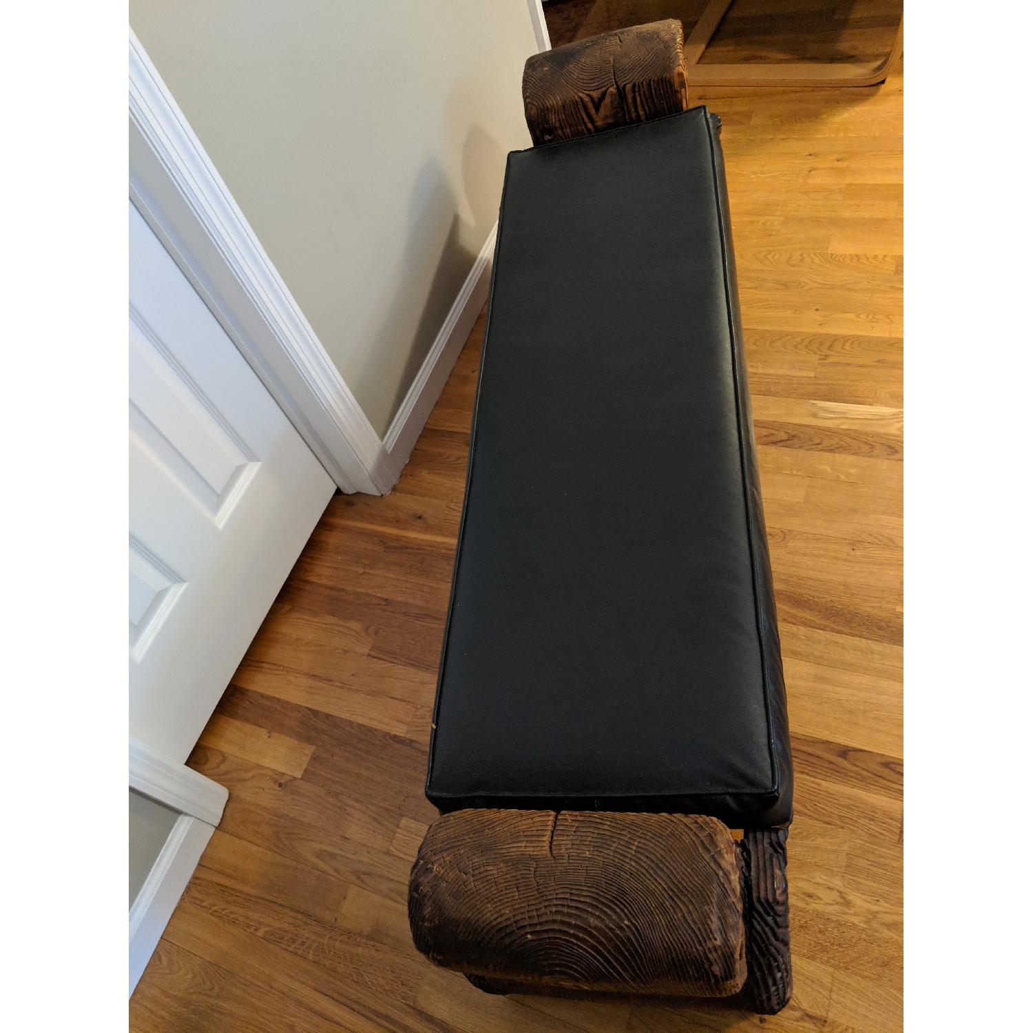 1970's Vintage Witco Tiki Style Cypress Window Bench - image-3