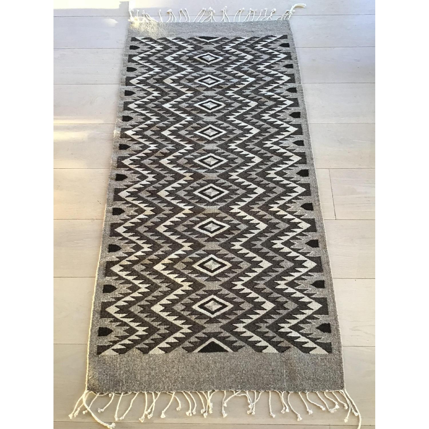 Doublesided Handwoven Wool Oaxaca Rug - AptDeco