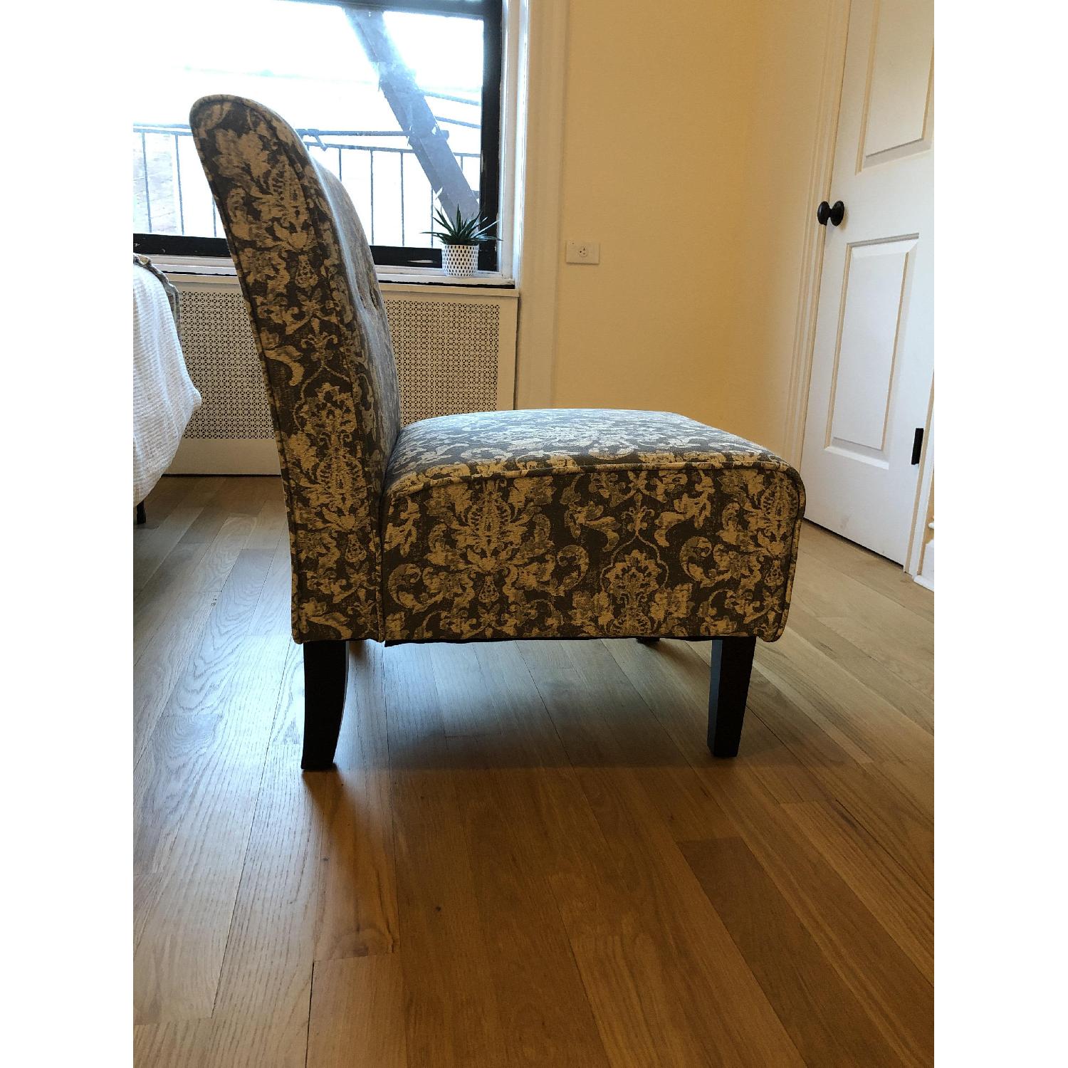 Grey Patterned Accent Chair - image-3