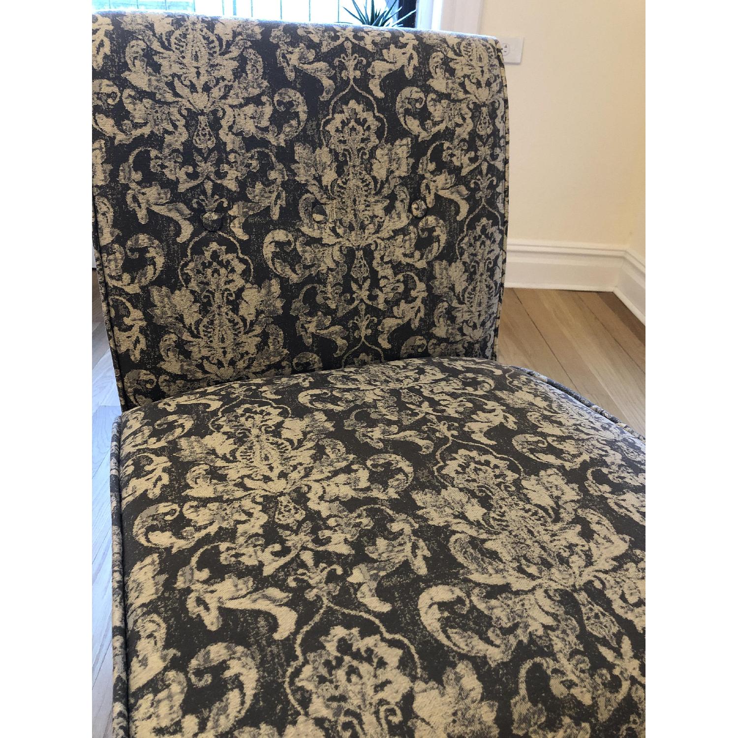 Grey Patterned Accent Chair - image-4