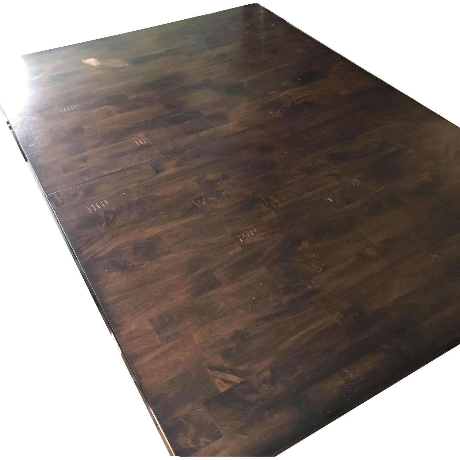 Wood Dining Table w/ Hidden Butterfly Leaf - AptDeco