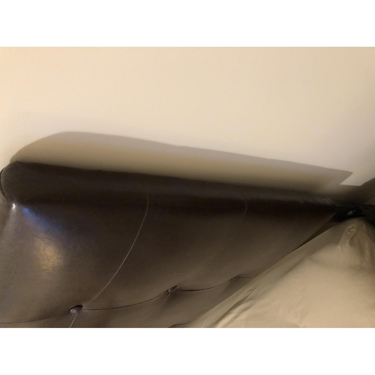 Brown Leather Tufted Headboard - image-3