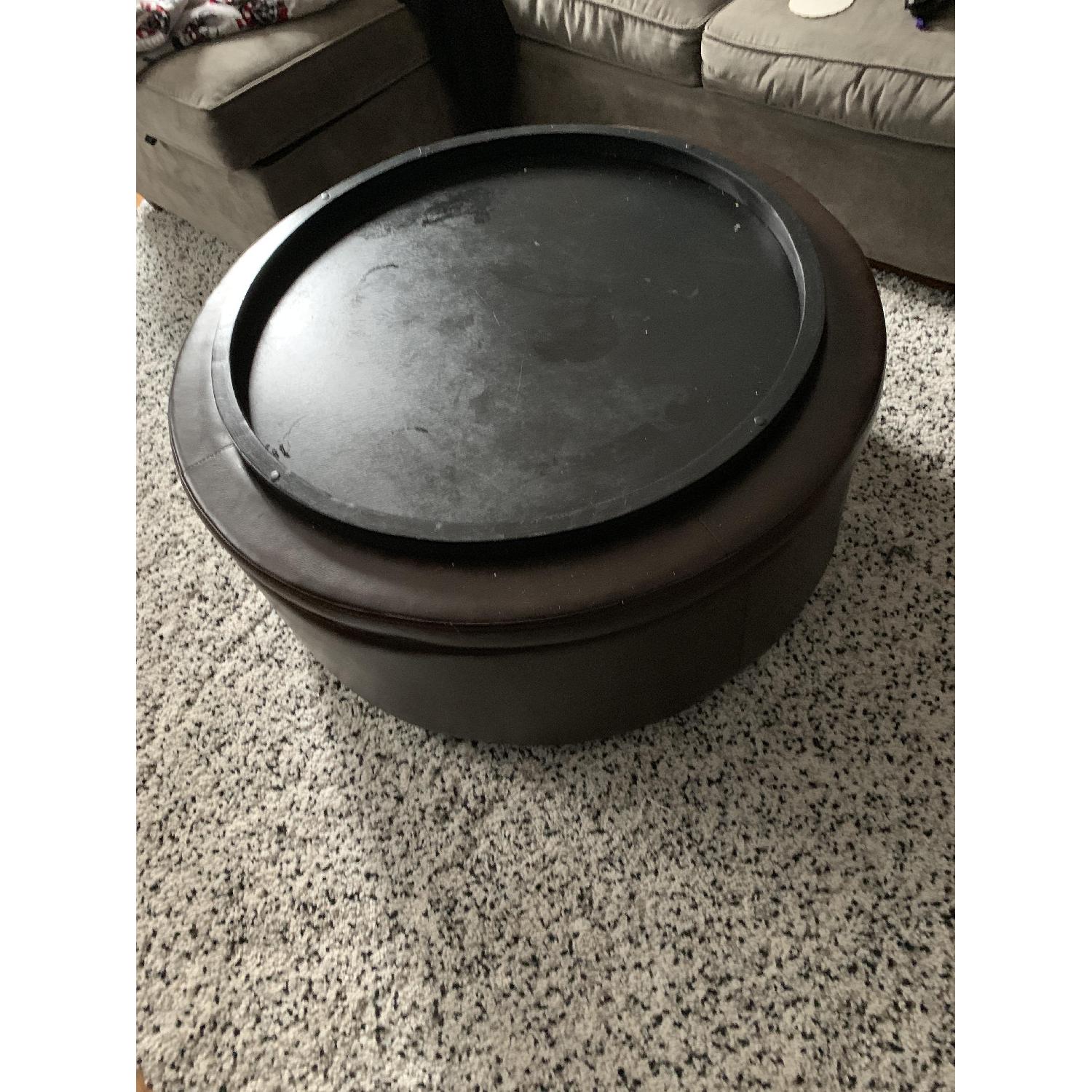 Belham Living Corbett Round Coffee Table/Storage Ottoman - image-4