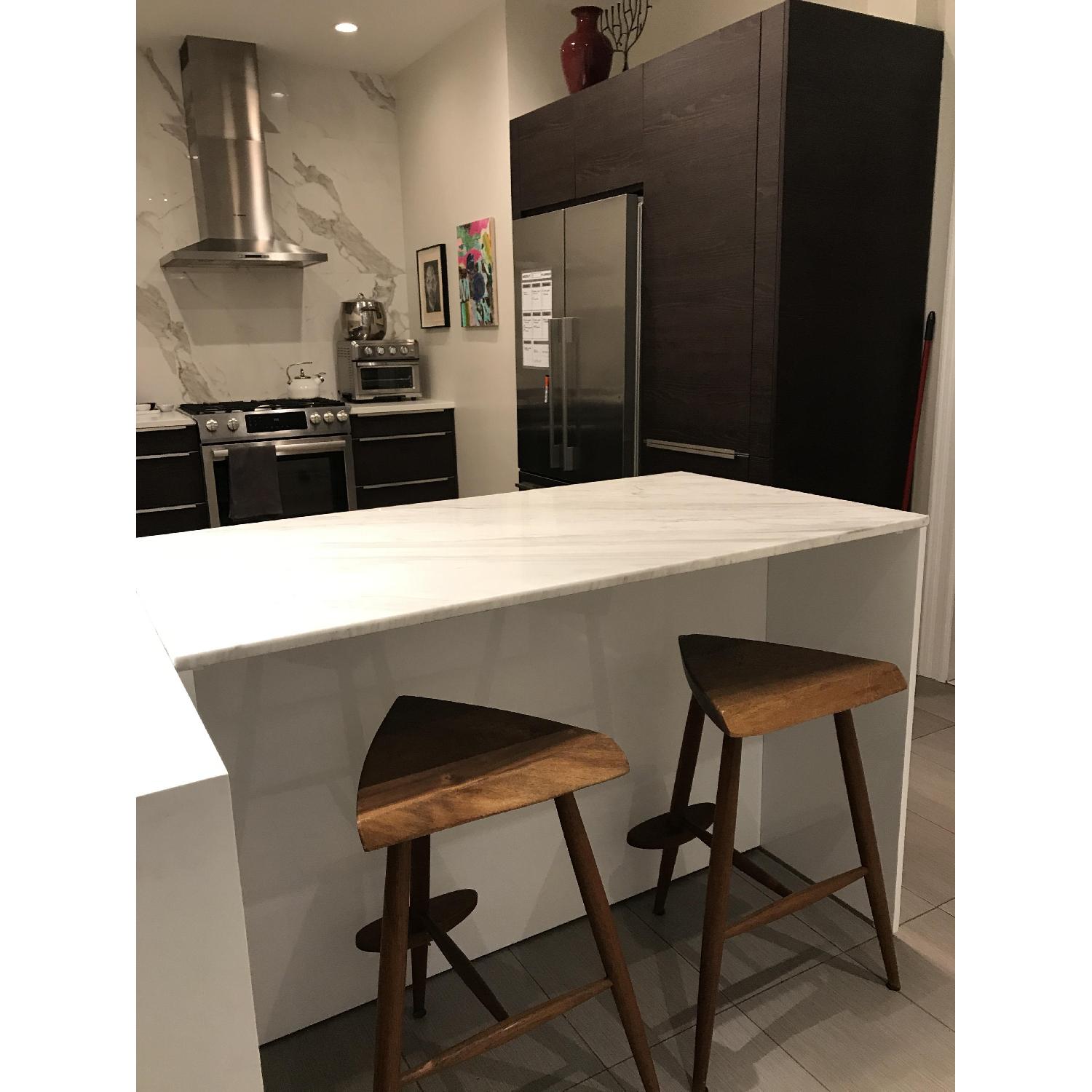 CB2 Marble Top Island AptDeco