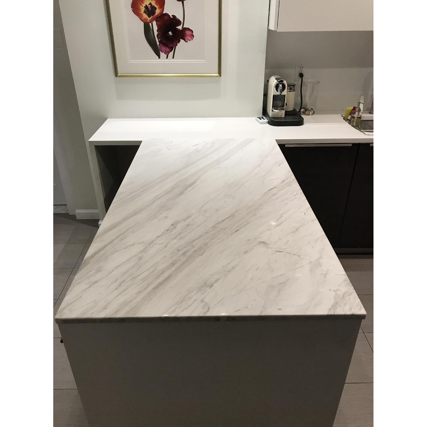 CB2 Marble Top Island AptDeco