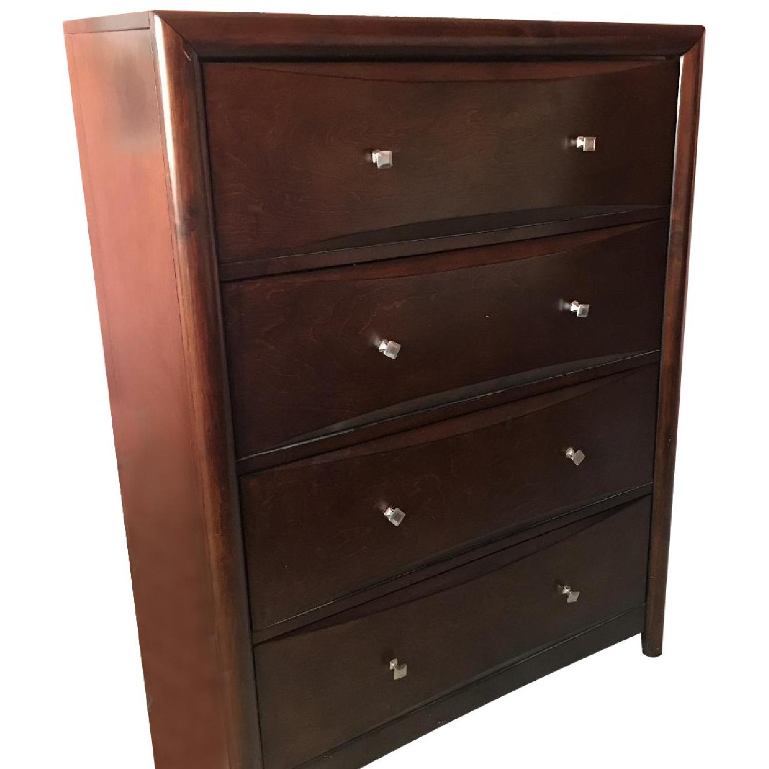 Dark Brown Wood Dresser AptDeco