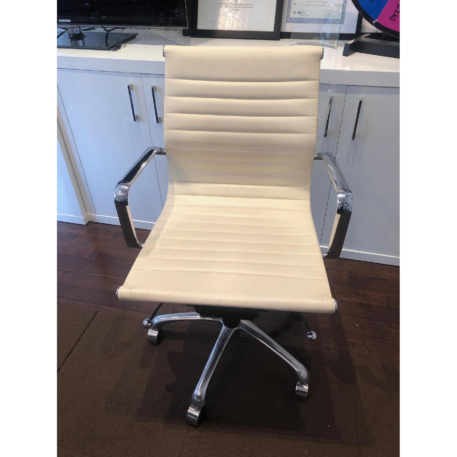 Wayfair Basics White Executive Office Chair AptDeco