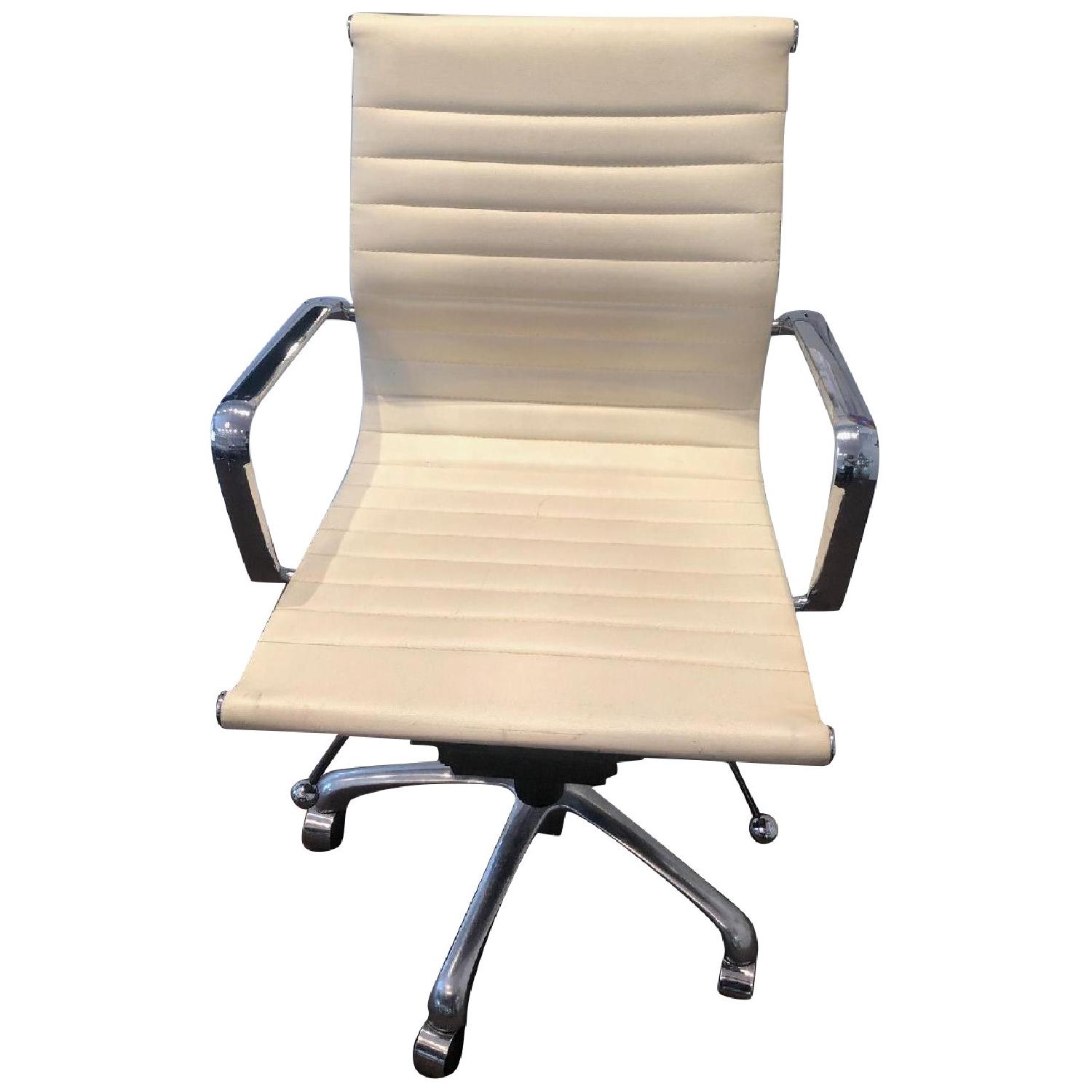 Wayfair Basics White Executive Office Chair AptDeco