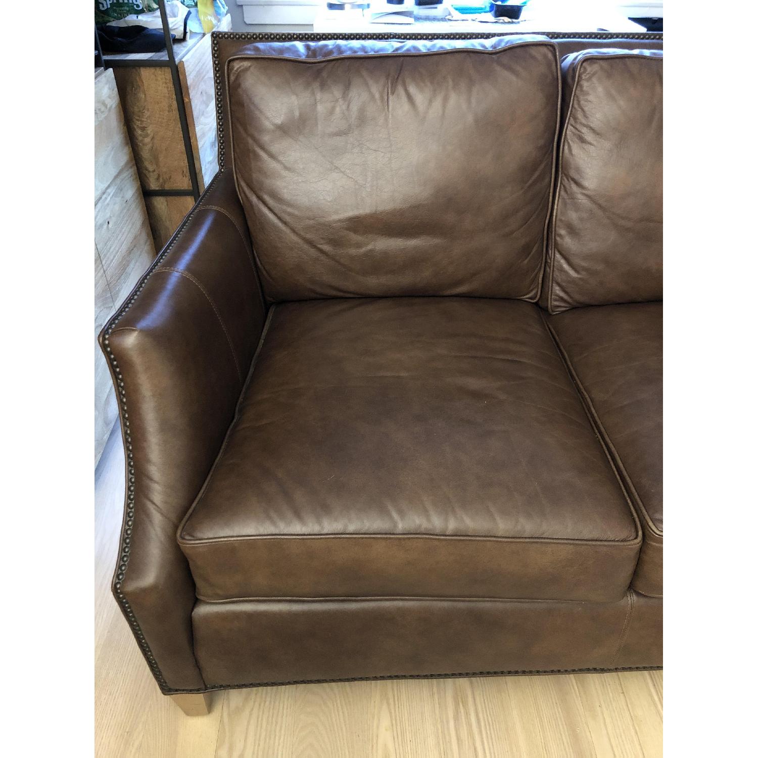 Thomasville Studded Leather 3-Seater Sofa - image-4