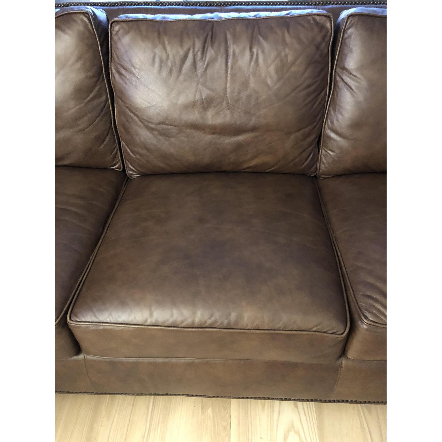 Thomasville Studded Leather 3-Seater Sofa - image-5