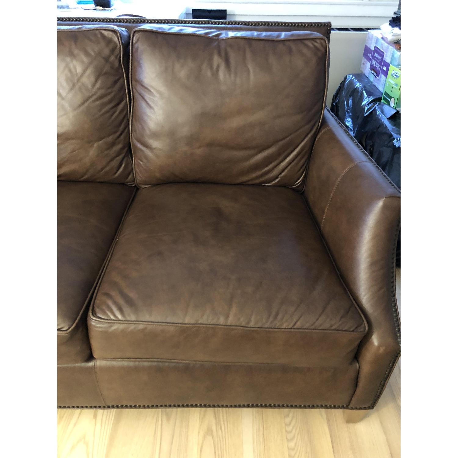 Thomasville Studded Leather 3-Seater Sofa - image-6