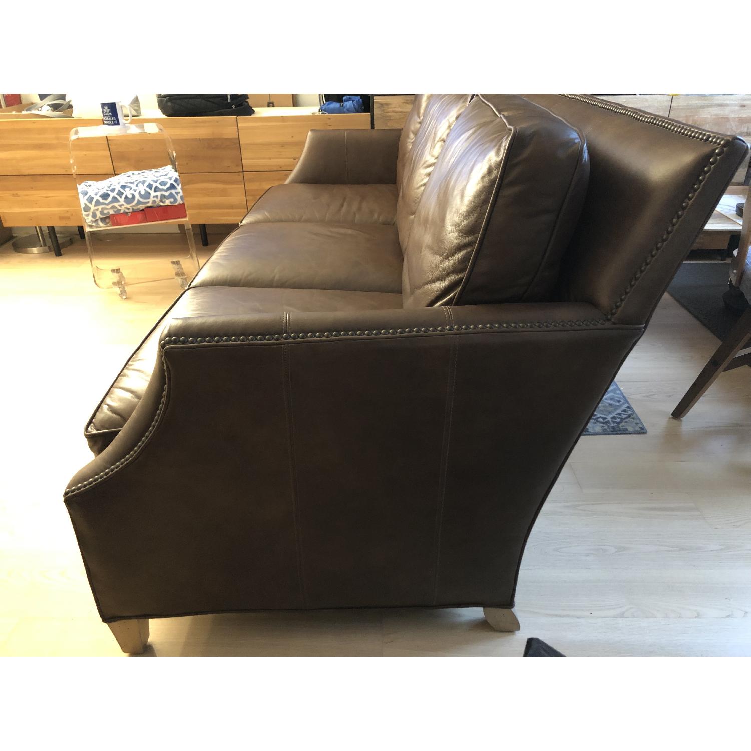 Thomasville Studded Leather 3-Seater Sofa - image-7