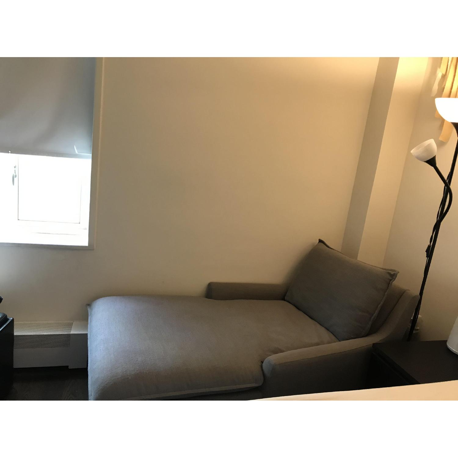 West Elm Bliss Down-Filled Chaise in Shelter Blue - image-3