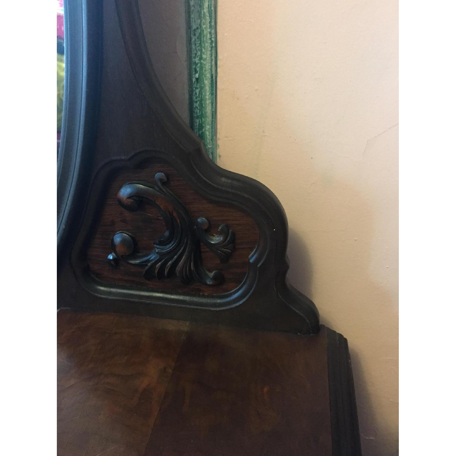 Antique Vanity Table w/ Mirror - image-7