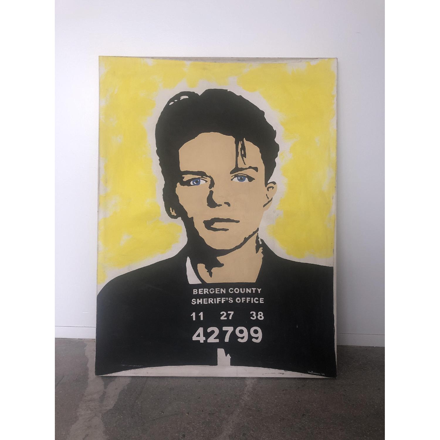 Warhol Style Canvas Print of Frank Sinatra Mug Shot - image-0