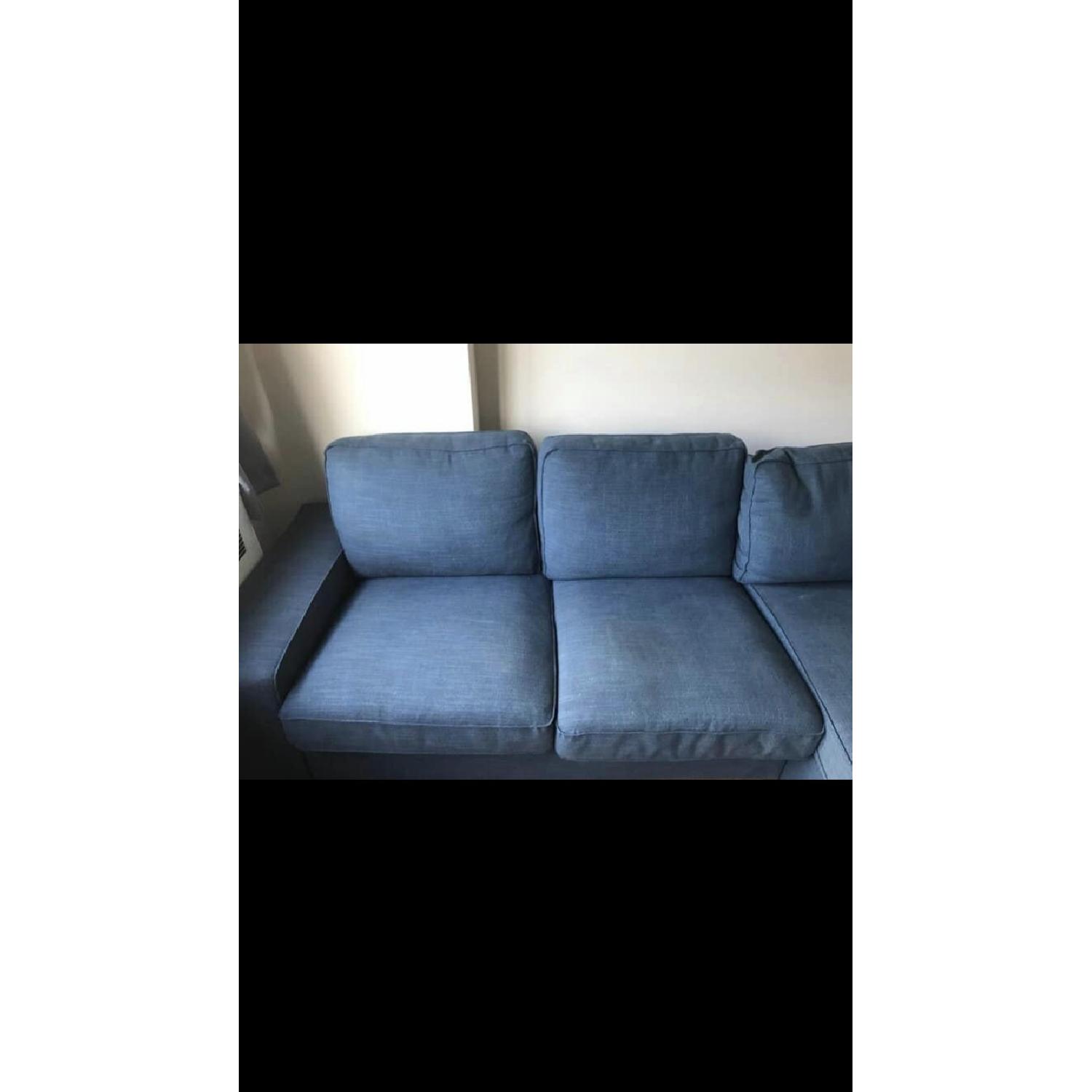 Ikea Kivik Sectional Sofa in Dark Blue AptDeco